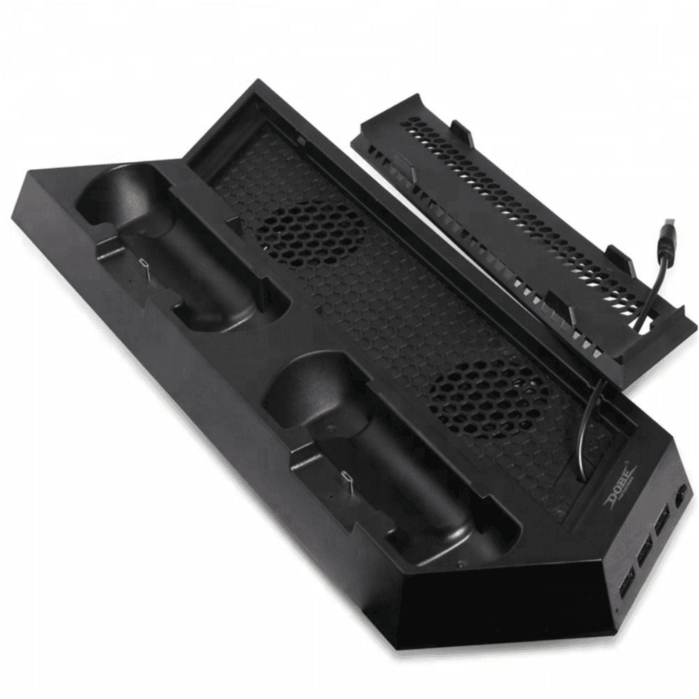 DOBE TP4 023B For PS4 Slim Console Vertical Stand with Cooling Fan Console