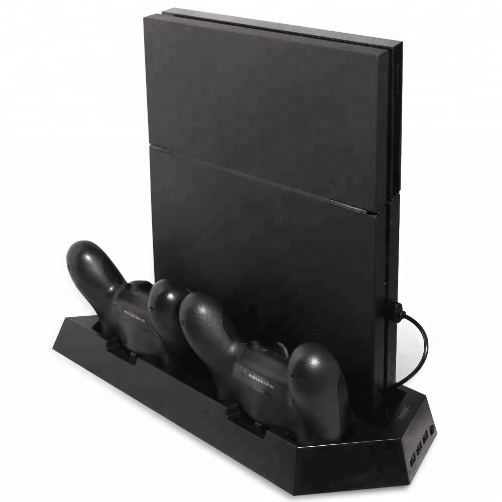 DOBE TP4 023B For PS4 Slim Console Vertical Stand with Cooling Fan Console