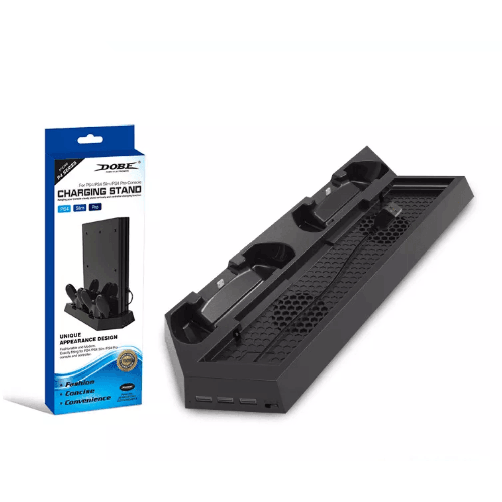 DOBE TP4 - 023B For PS4 Slim Console Vertical Stand with Cooling Fan Console 15