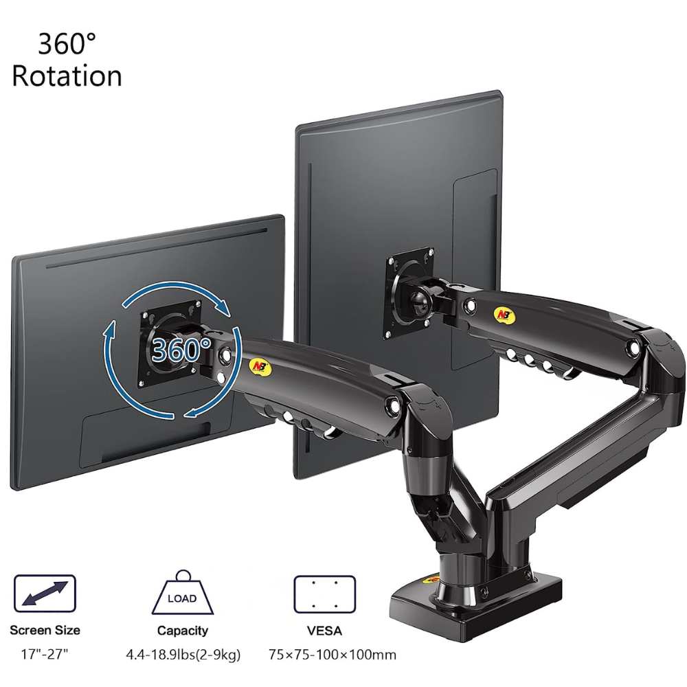 Dual Monitor Desk Stand F160 Tower Case & Monitor