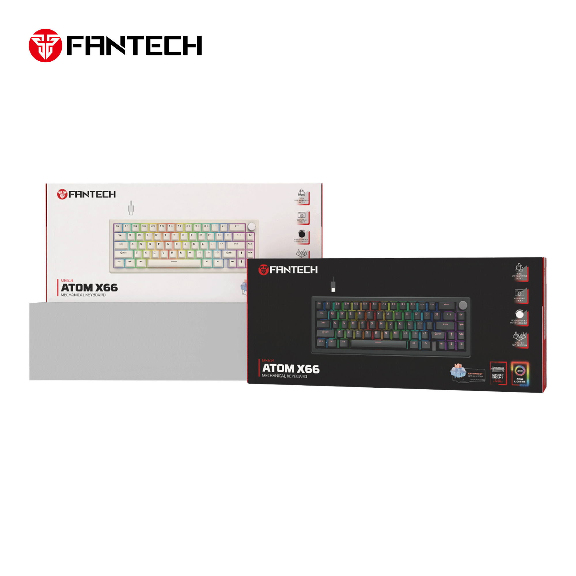 Fantech ATOM X66 MK614 Mechanical Keyboard  - black