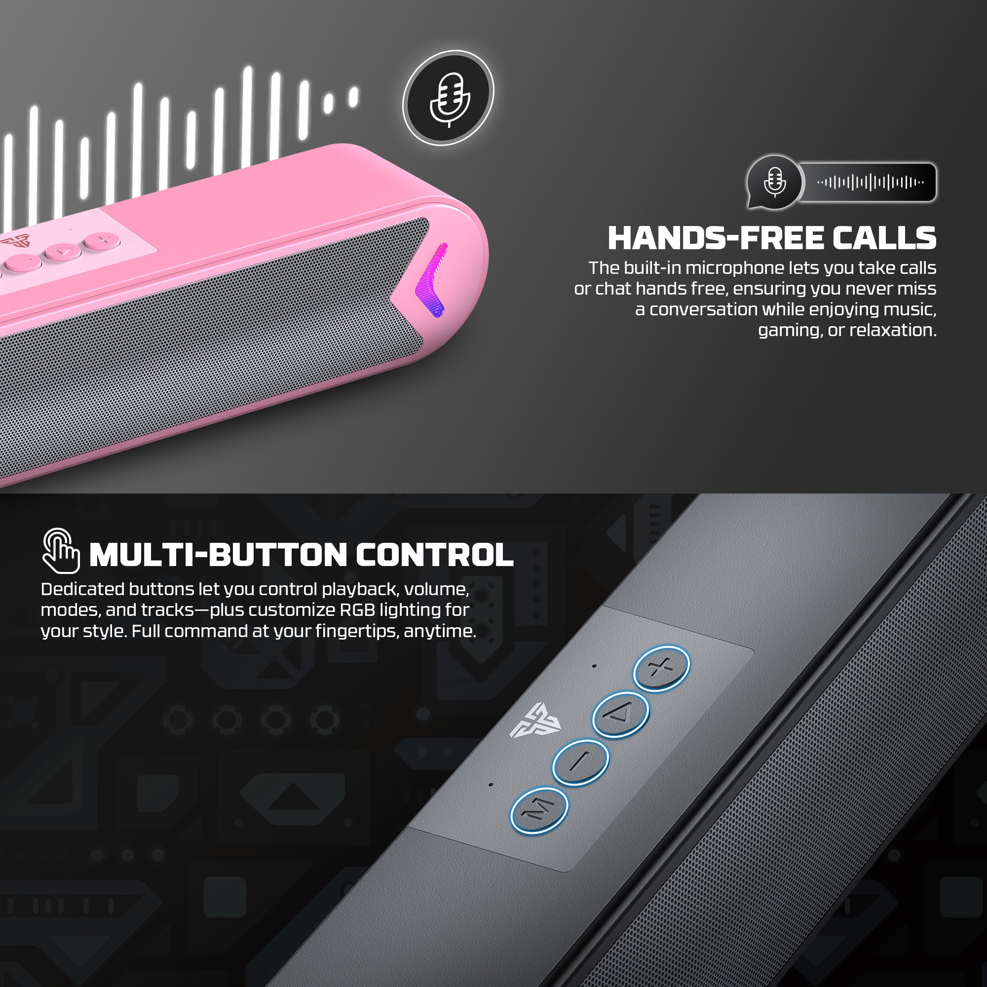 Fantech Bluetooth Speaker Groove Bar BS160 PINK