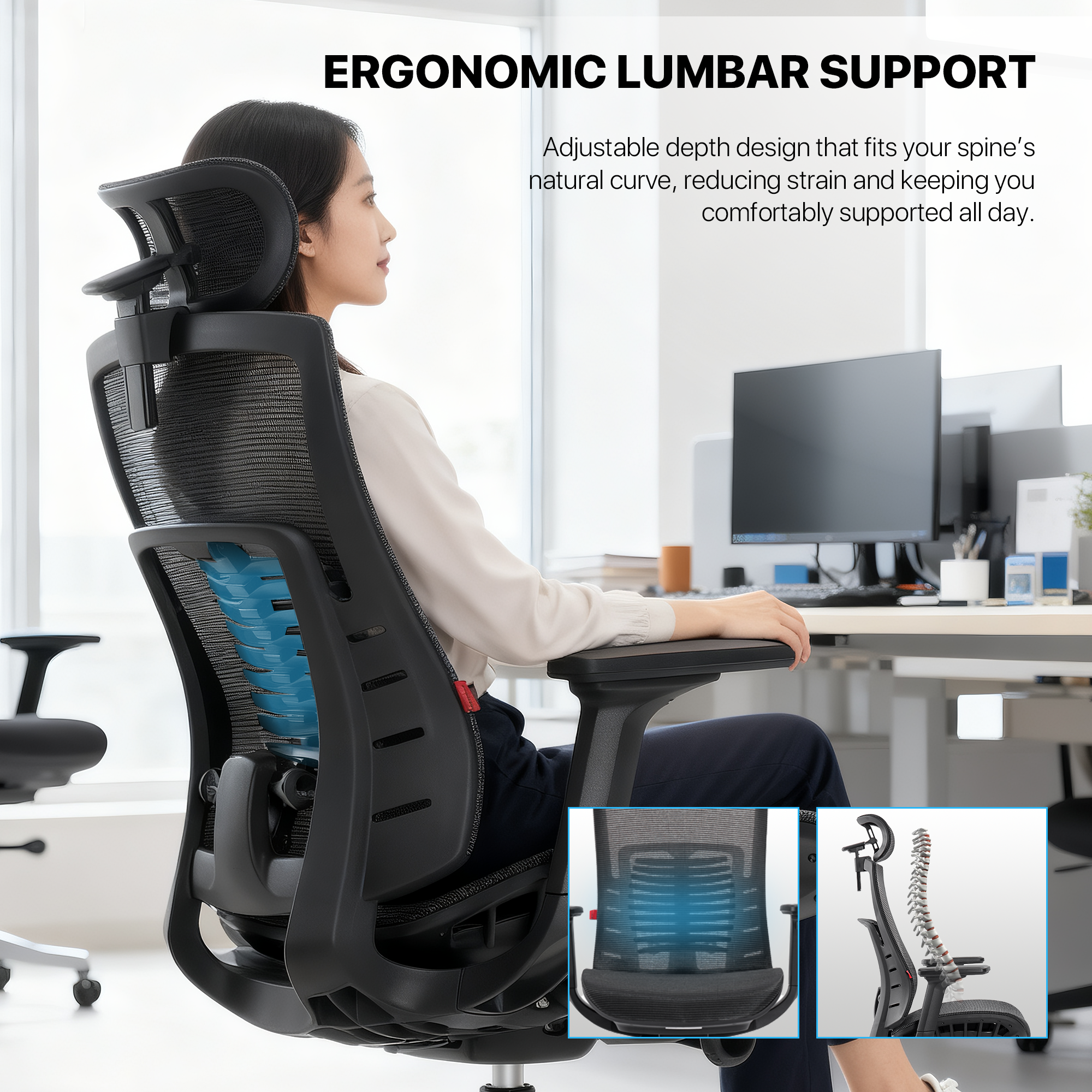 FANTECH OC1 PRO Ergonomic Office Chair White