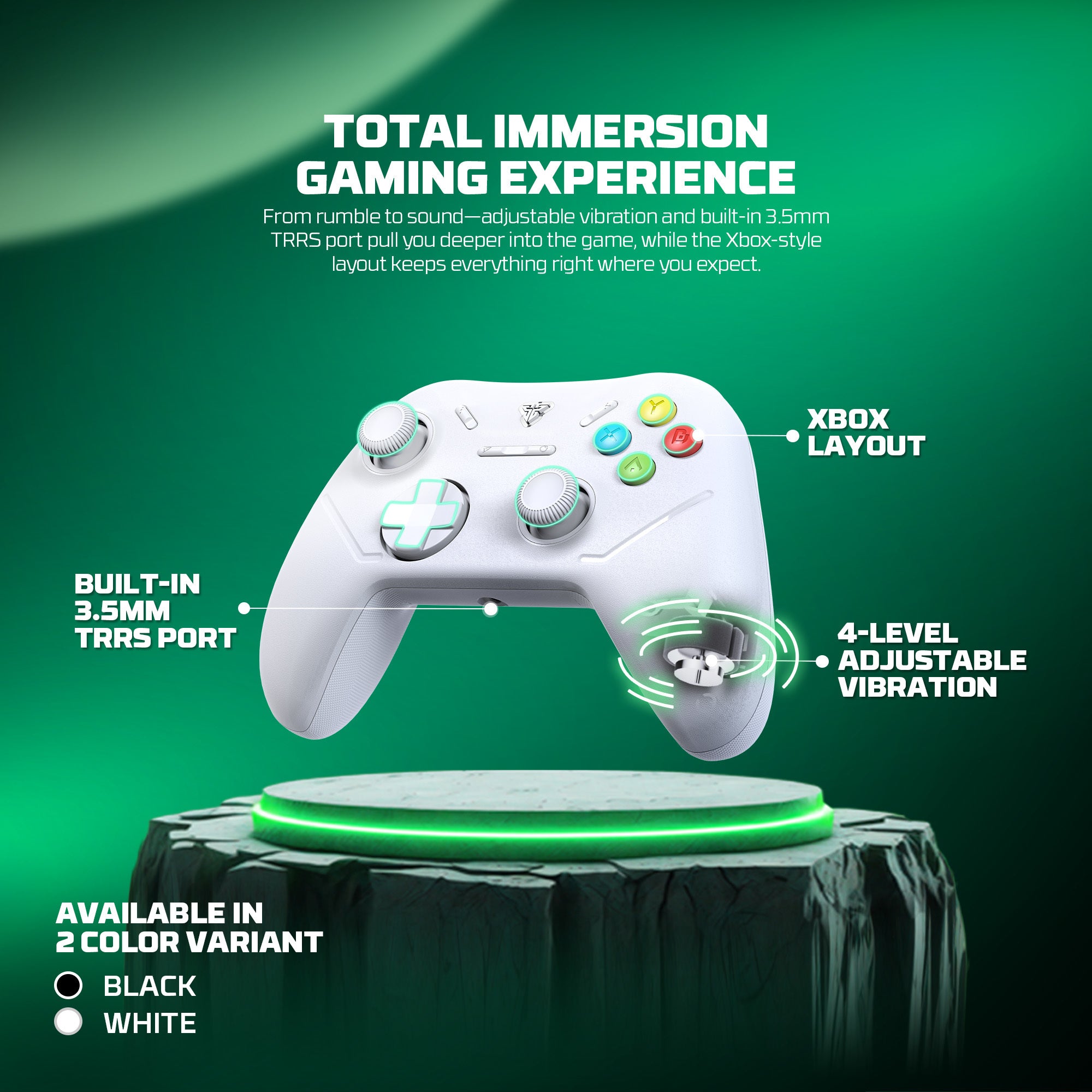 FANTECH WGP13X SHOOTER III X WIRELESS GAMING CONTROLLER WHITE