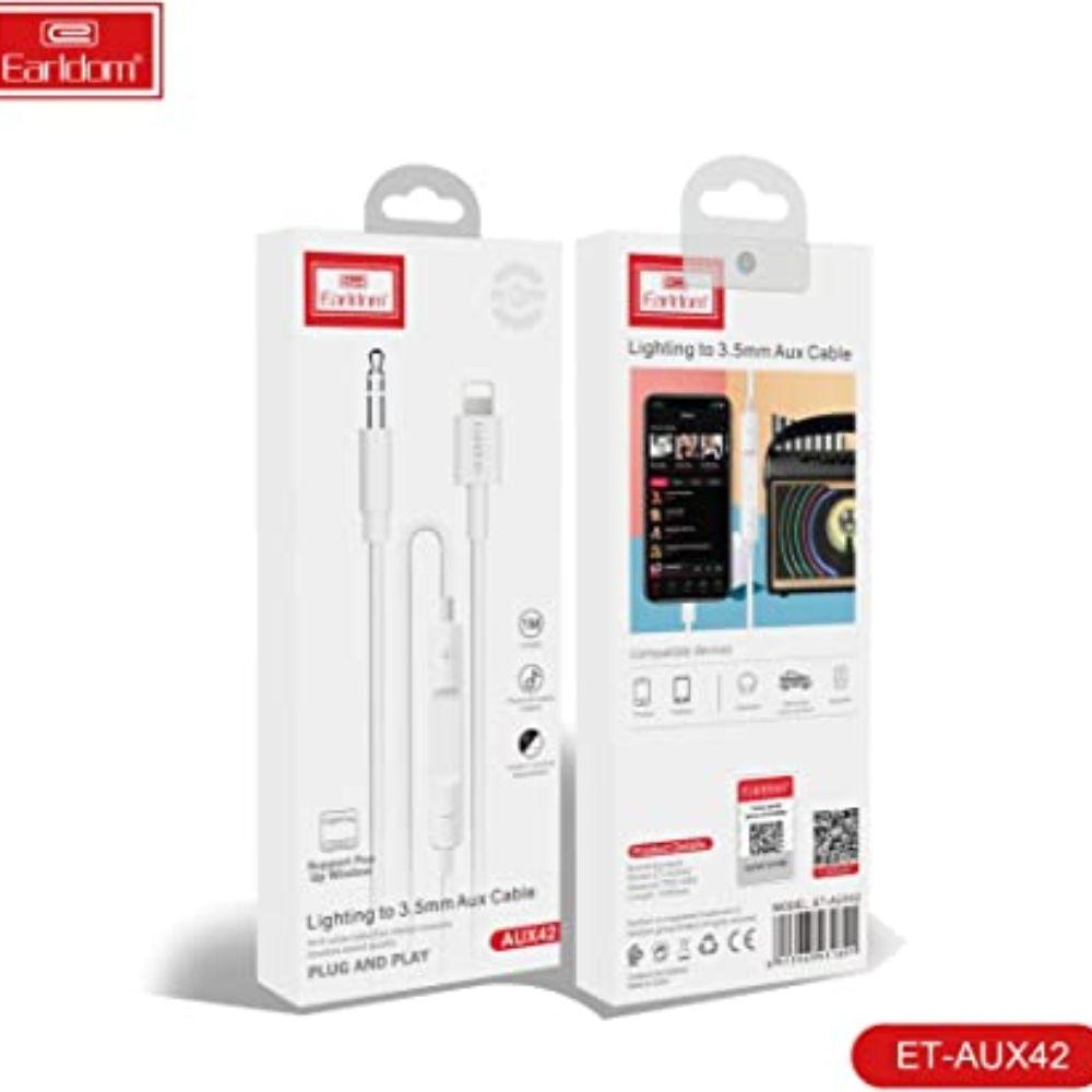 Earldom ET AUX42 Stereo AUX Cable White Cables & Chargers