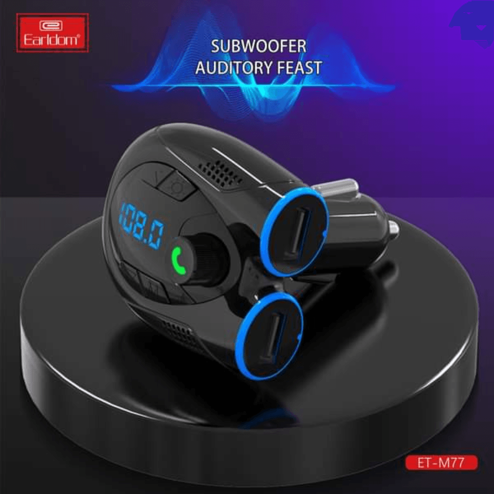 Earldom Wireless Car Kit 2 USB and Bluetooth Auditory Feast ET M77 Cables &