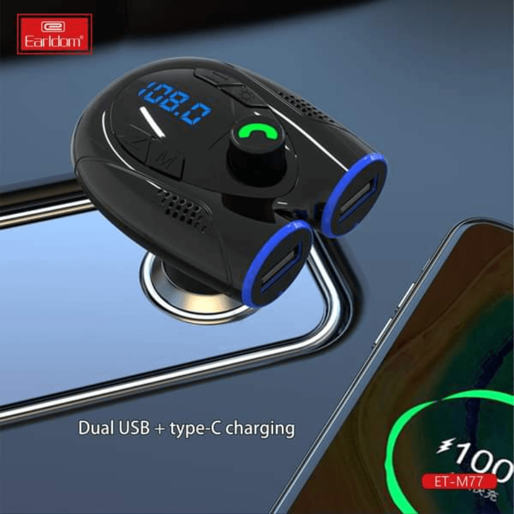 Earldom Wireless Car Kit 2 USB and Bluetooth Auditory Feast ET M77 Cables &