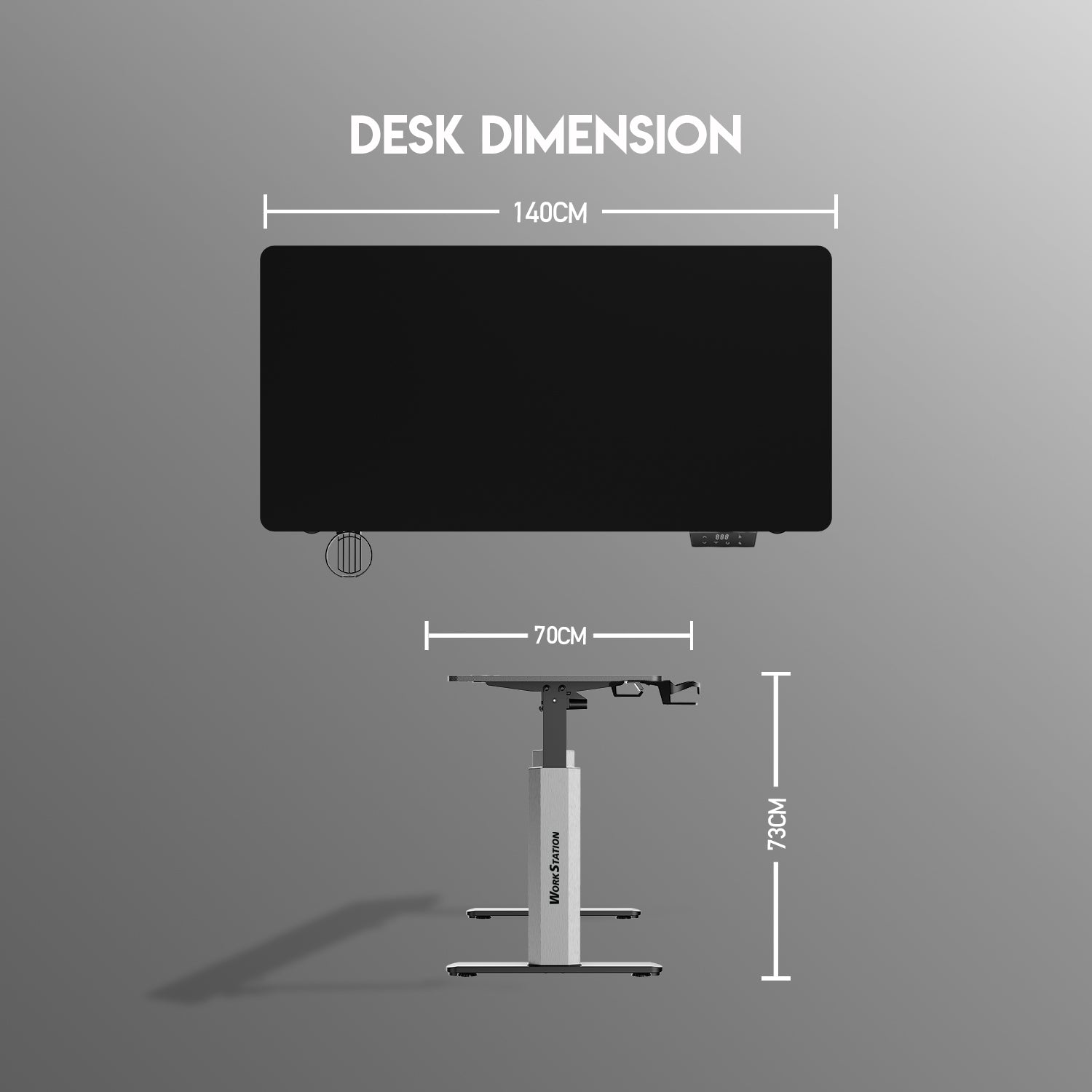 Fantech WS414 Work Station Asjustable Rising Desk Desk & Chair 165 JOD