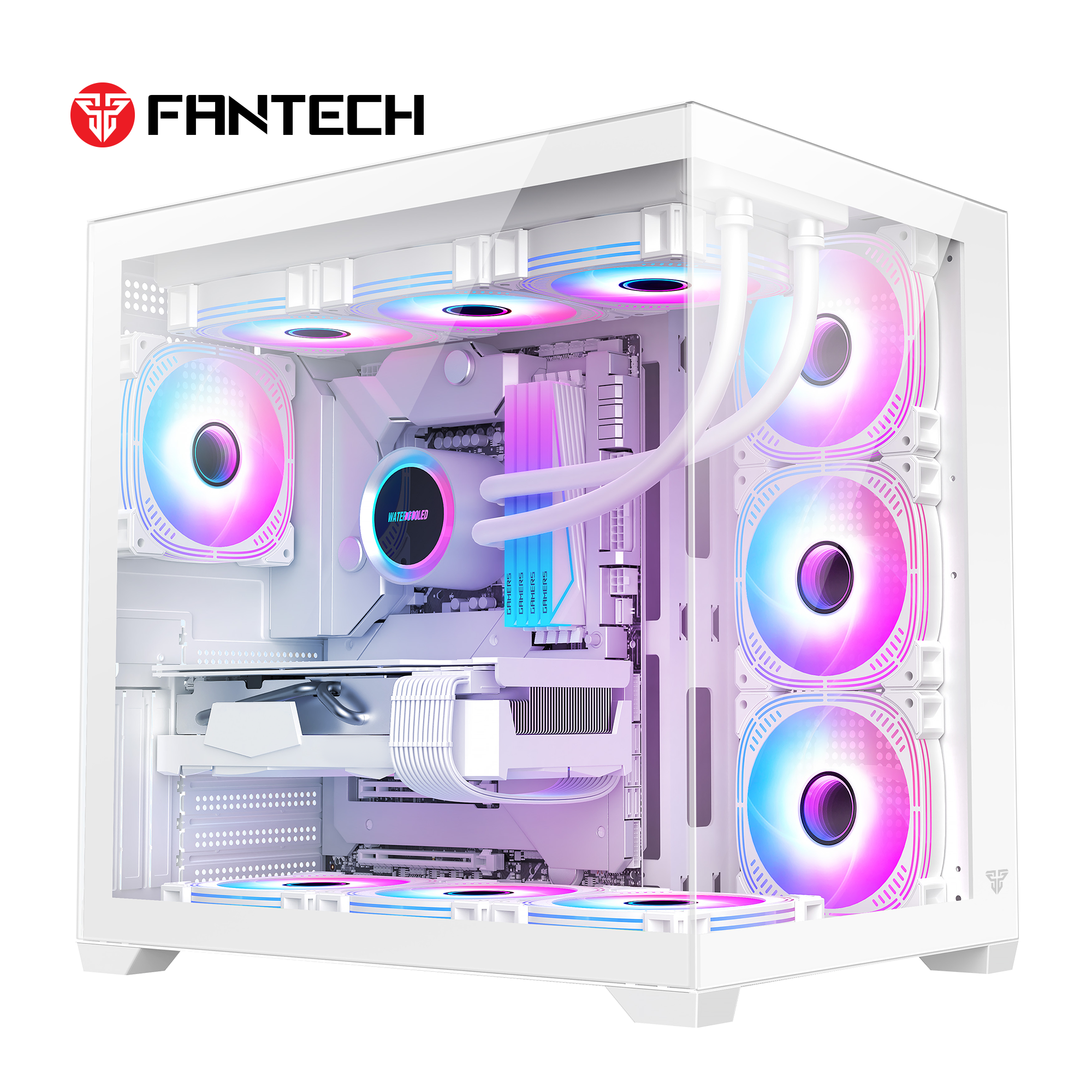 Fantech CG85 LUMINA MID Tower Gaming Case - White Fantech CG85 LUMINA MID Tower Gaming Case - White
