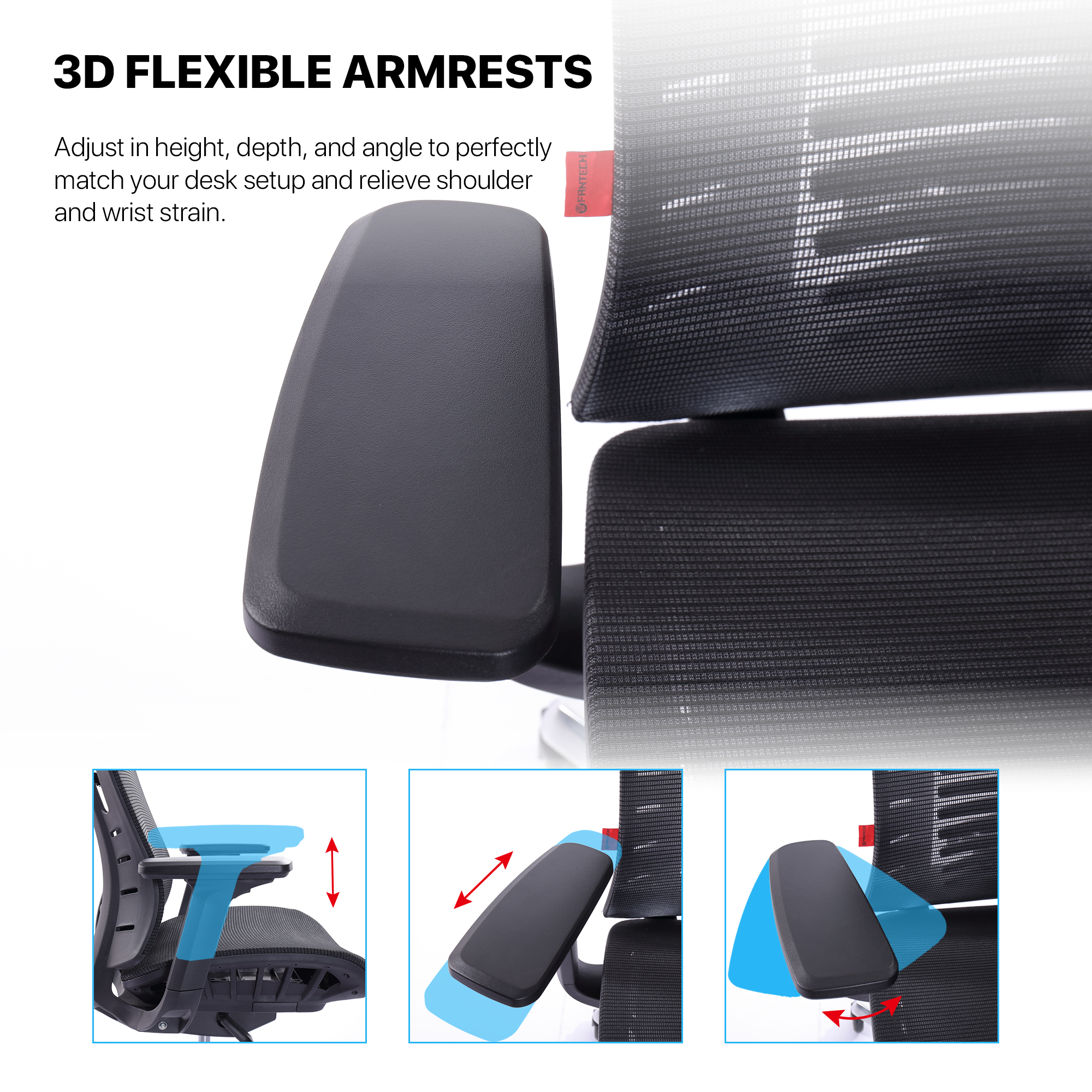 FANTECH OC1 PRO Ergonomic Office Chair White