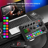 Facmogu F998 Live Sound Card Audio Mixer Audio 20 JOD