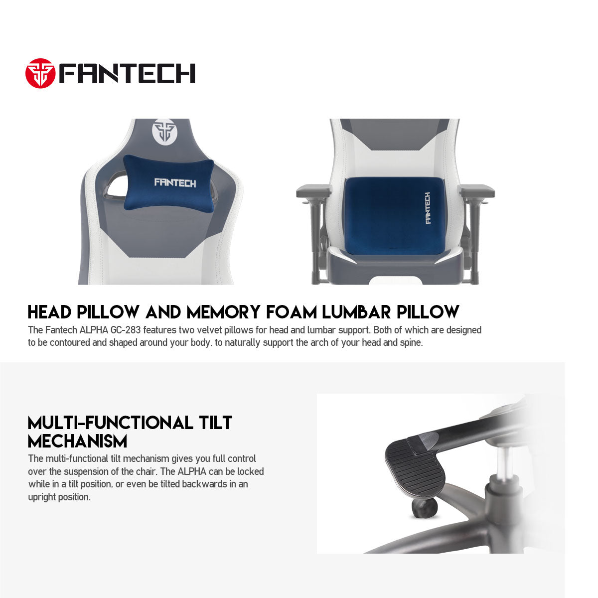 FANTECH ALPHA GC 283 GAMING CHAIR | Red Desk & Chair
