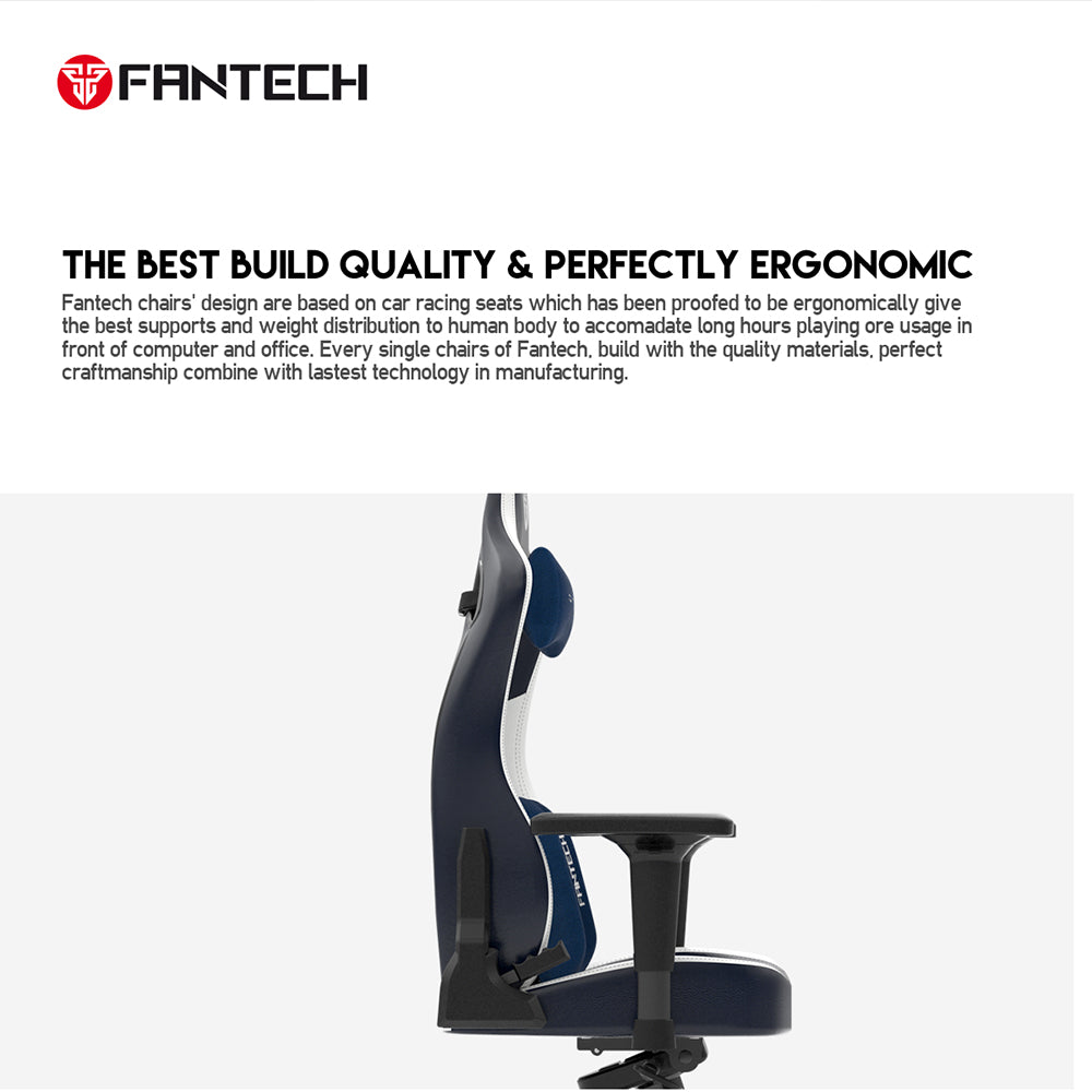 FANTECH ALPHA GC 283 GAMING CHAIR | White Desk & Chair
