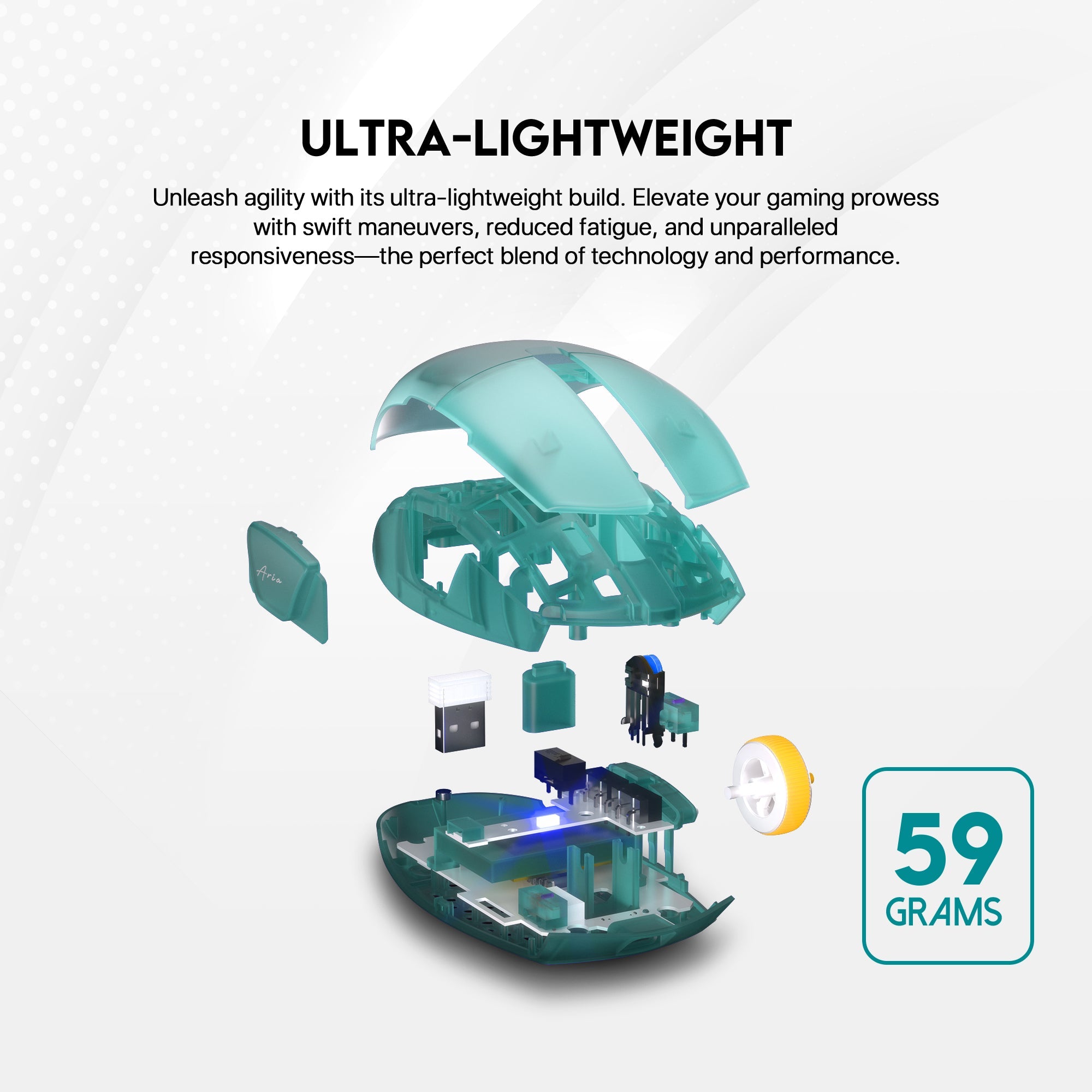 Fantech ARIA XD7 HUANO VERSION Super Lightweight Gaming Mouse +Mousepad MP353