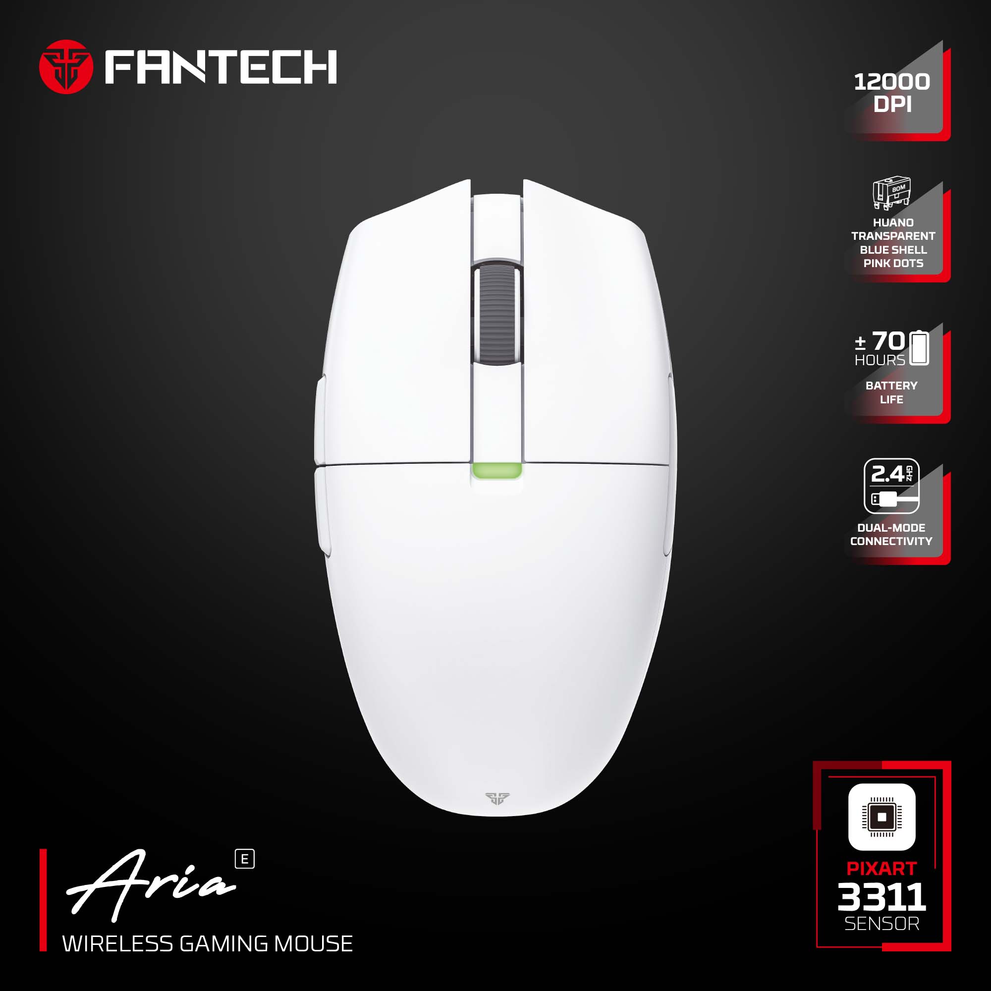 Fantech Aria Xd7e Wireless Gaming Mouse - Black Fantech Aria Xd7e Wireless Gaming Mouse - Black
