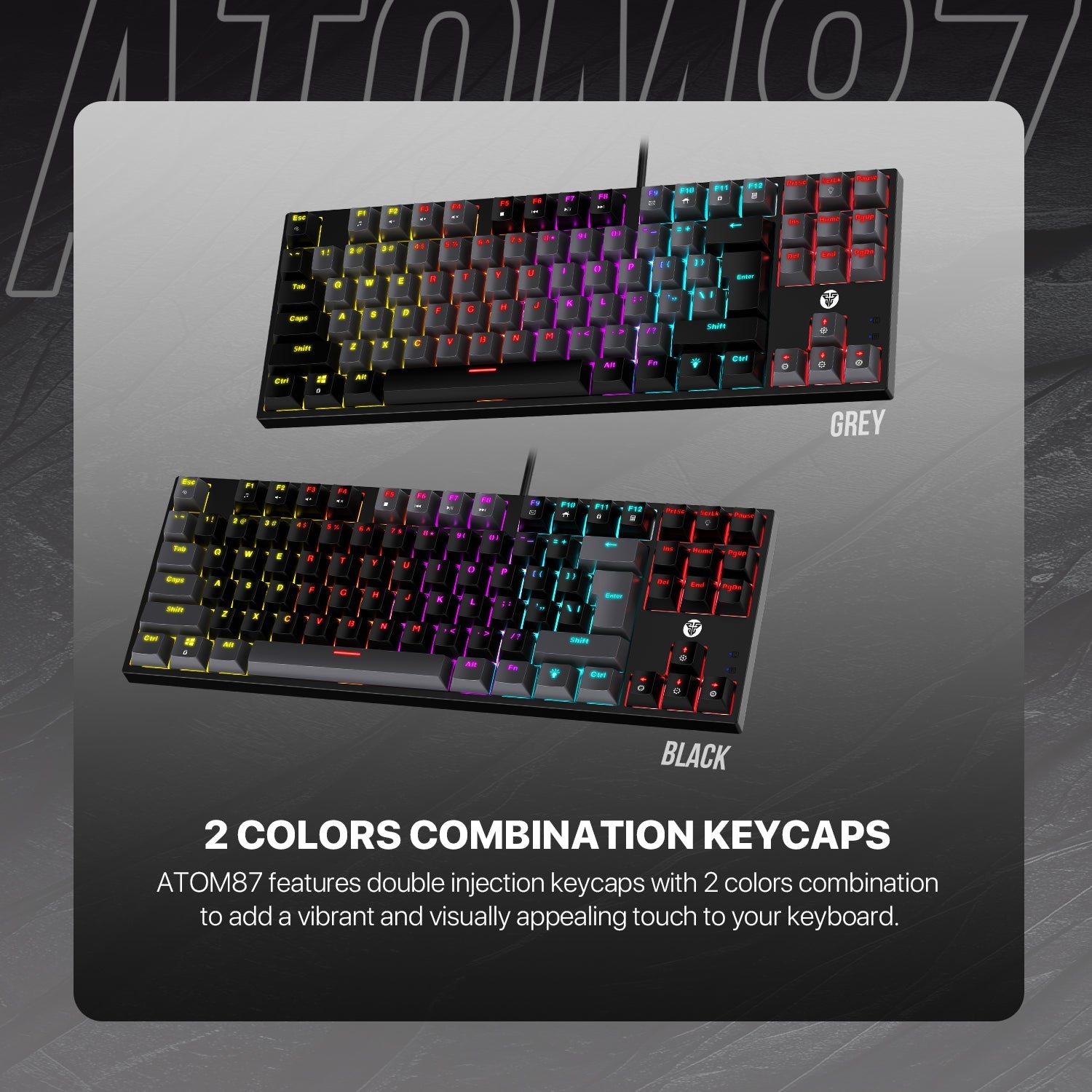 Fantech ATOM TKL MK876v2 Double Injection Keycaps Mechanical Keyboard Keyboard