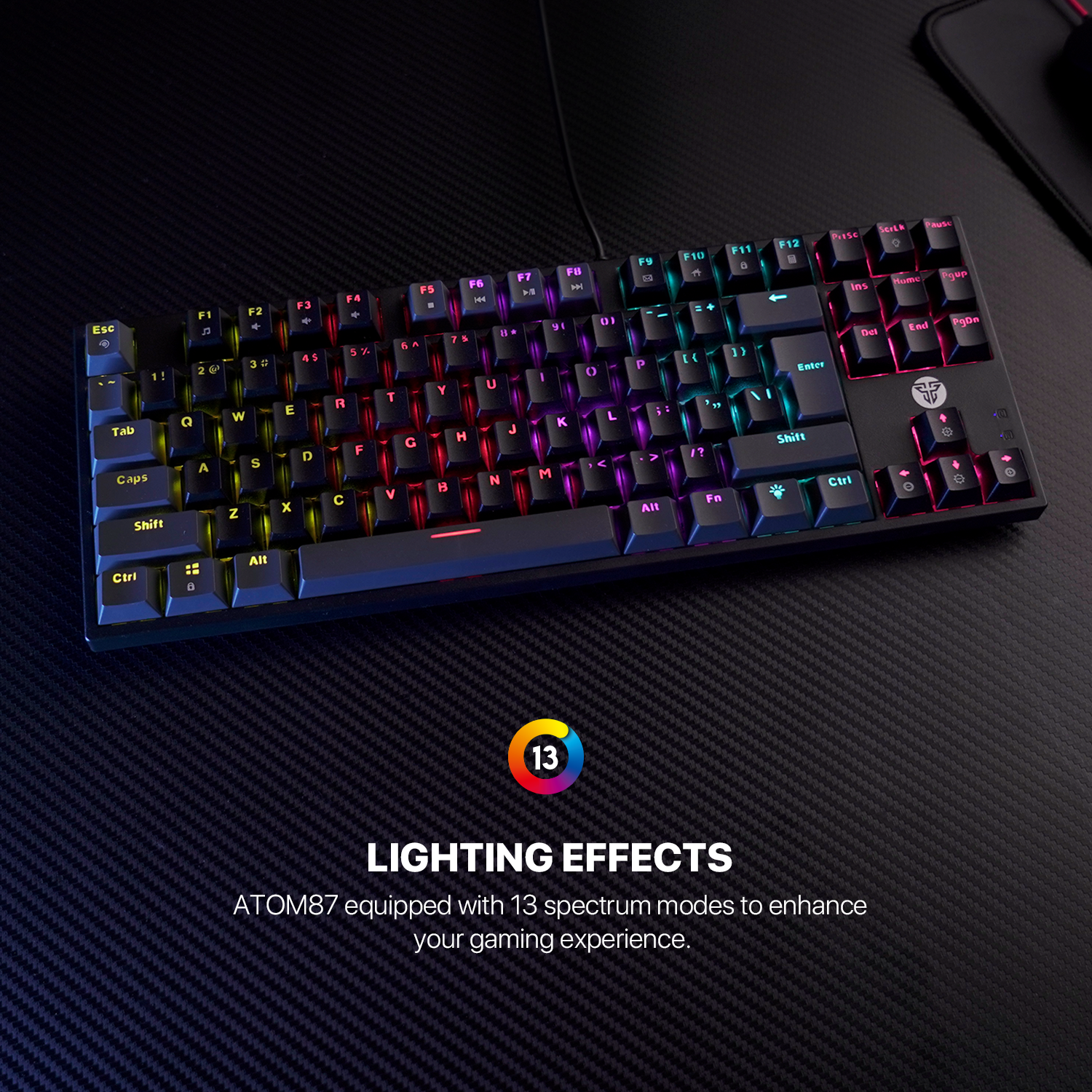 Fantech ATOM TKL MK876v2 Double Injection Keycaps Mechanical Keyboard Keyboard