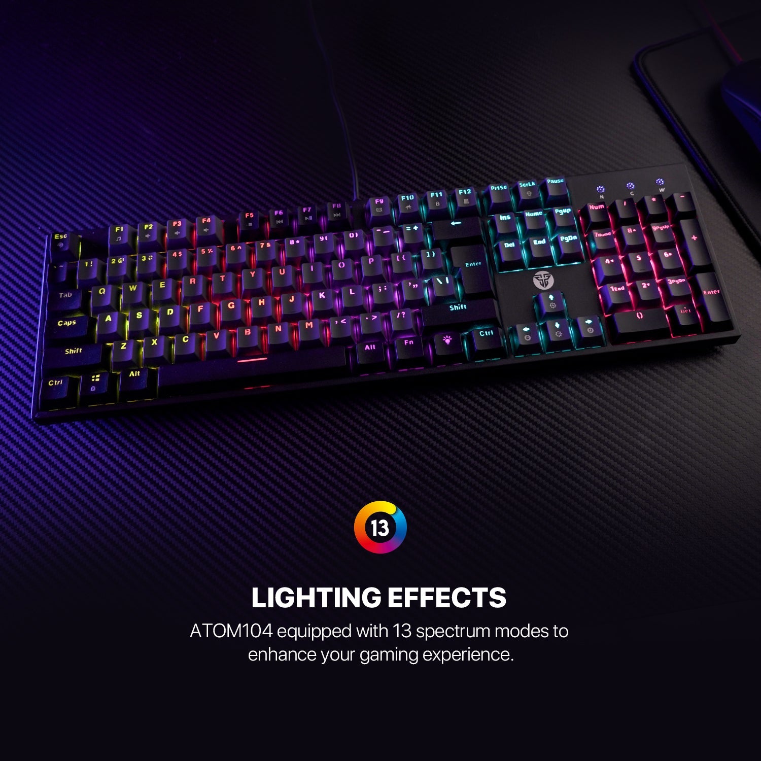 Fantech ATOM TKL MK886v2 104Keycaps Keycaps Mechanical Keyboard Keyboard