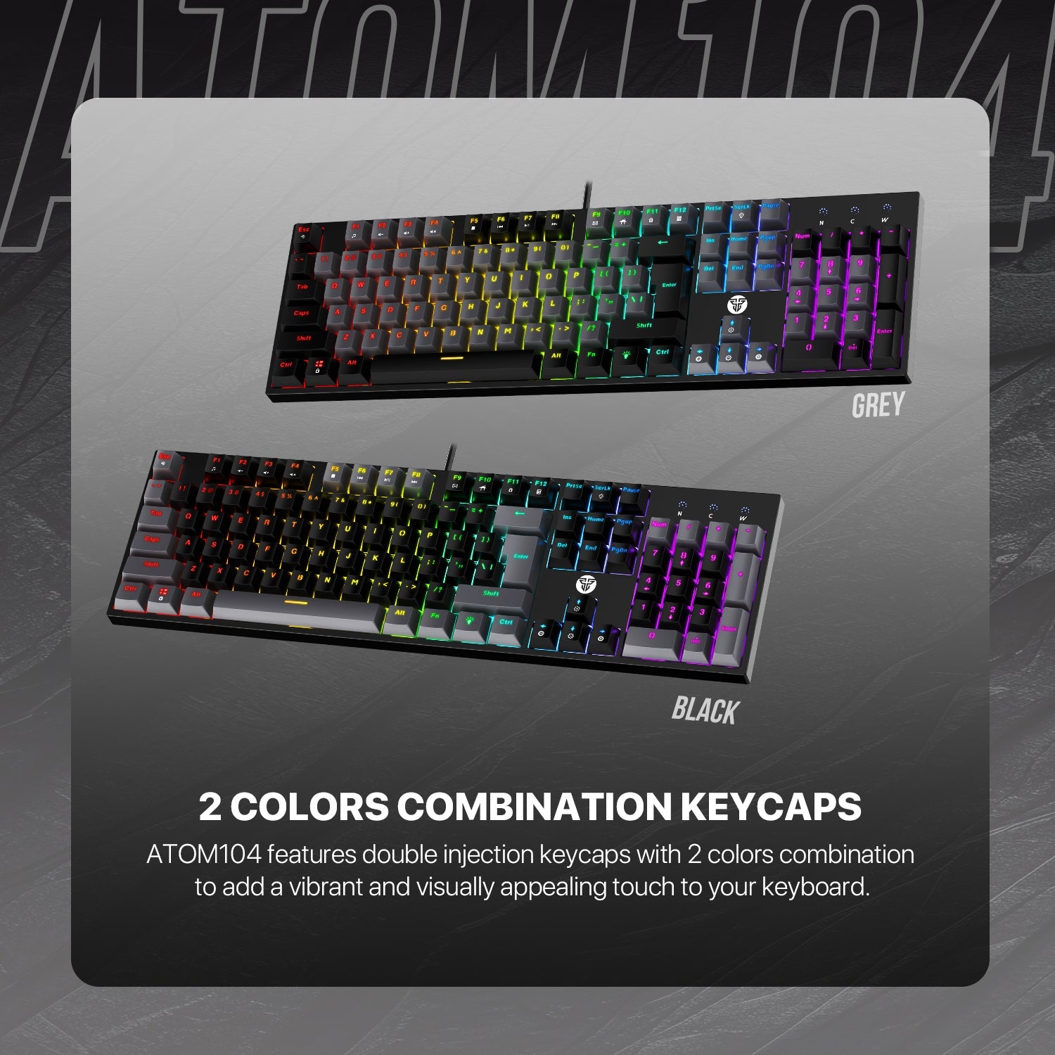 Fantech ATOM TKL MK886v2 104Keycaps Keycaps Mechanical Keyboard Keyboard