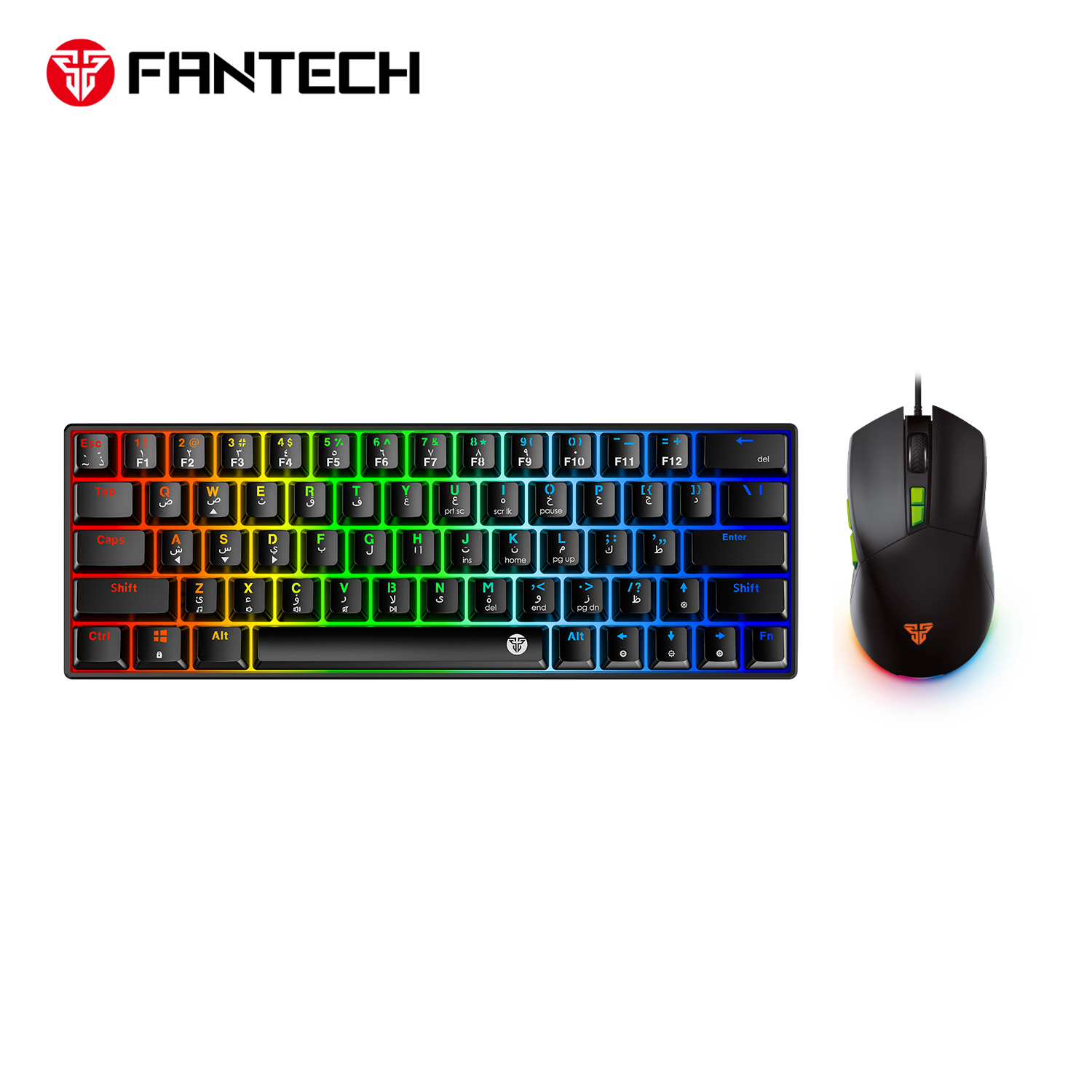 Fantech Atom63 MK859c Mechanical Gaming Keyboard & Mouse Arabic/English Bundle