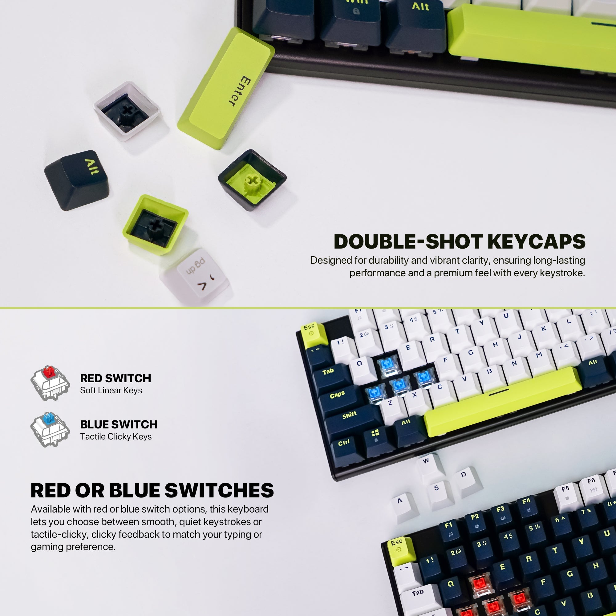 FANTECH ATOM87S MK877S MECHANICAL GAMING KEYBOARD MORI EDITION WHITE Keyboard