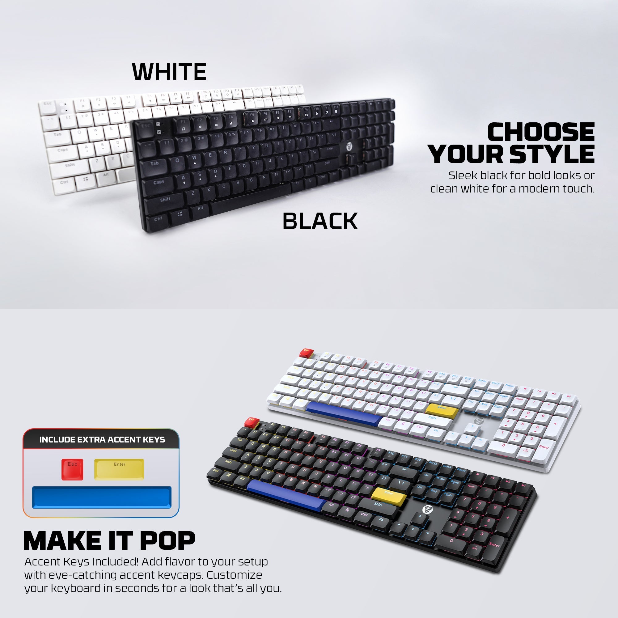 Fantech Atomair108 Mk314 Mechanical Keyboard Low-profile Fantech Atomair108 Mk314 Mechanical Keyboard Low-profile