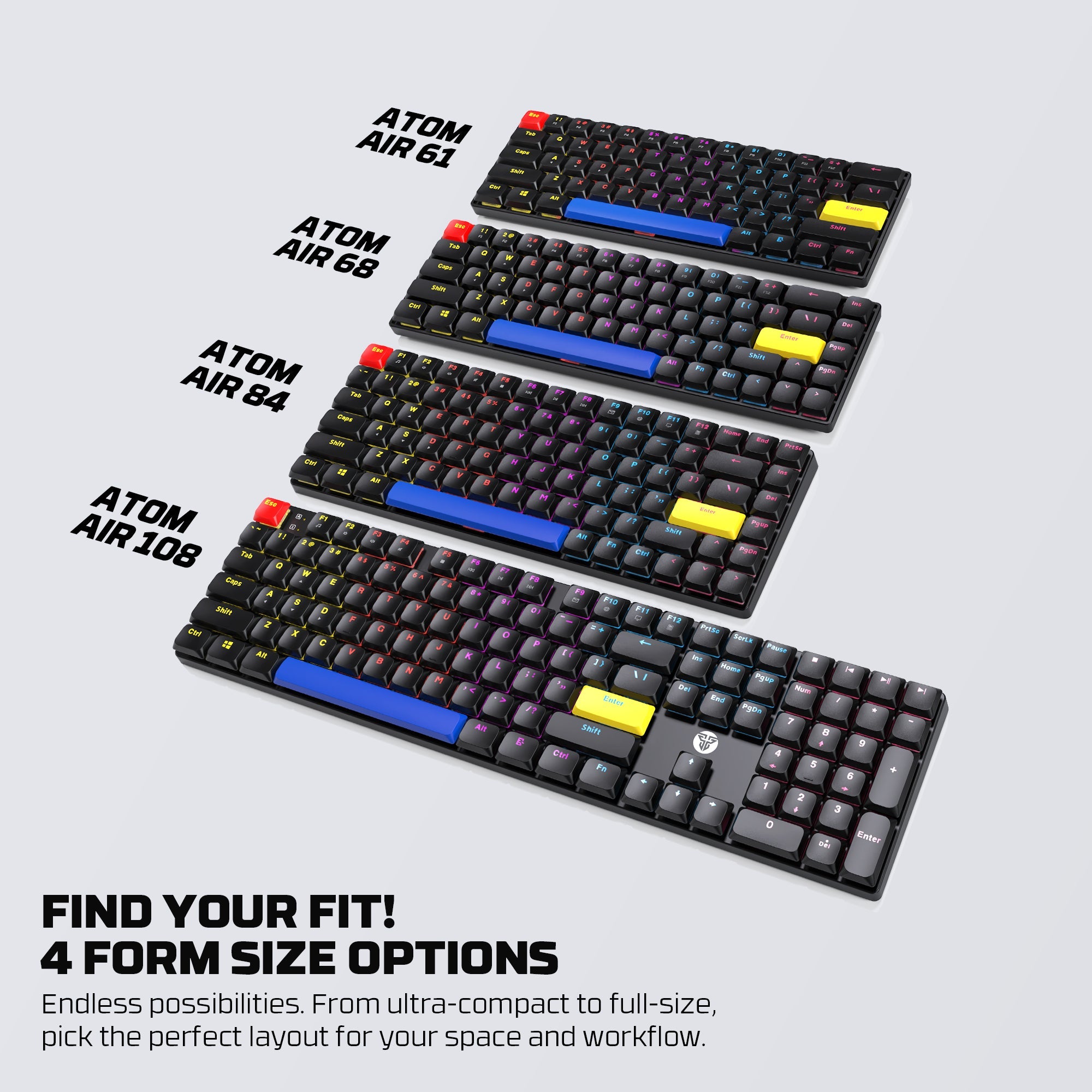 FANTECH ATOMAIR108 MK314 MECHANICAL KEYBOARD LOW PROFILE Keyboard