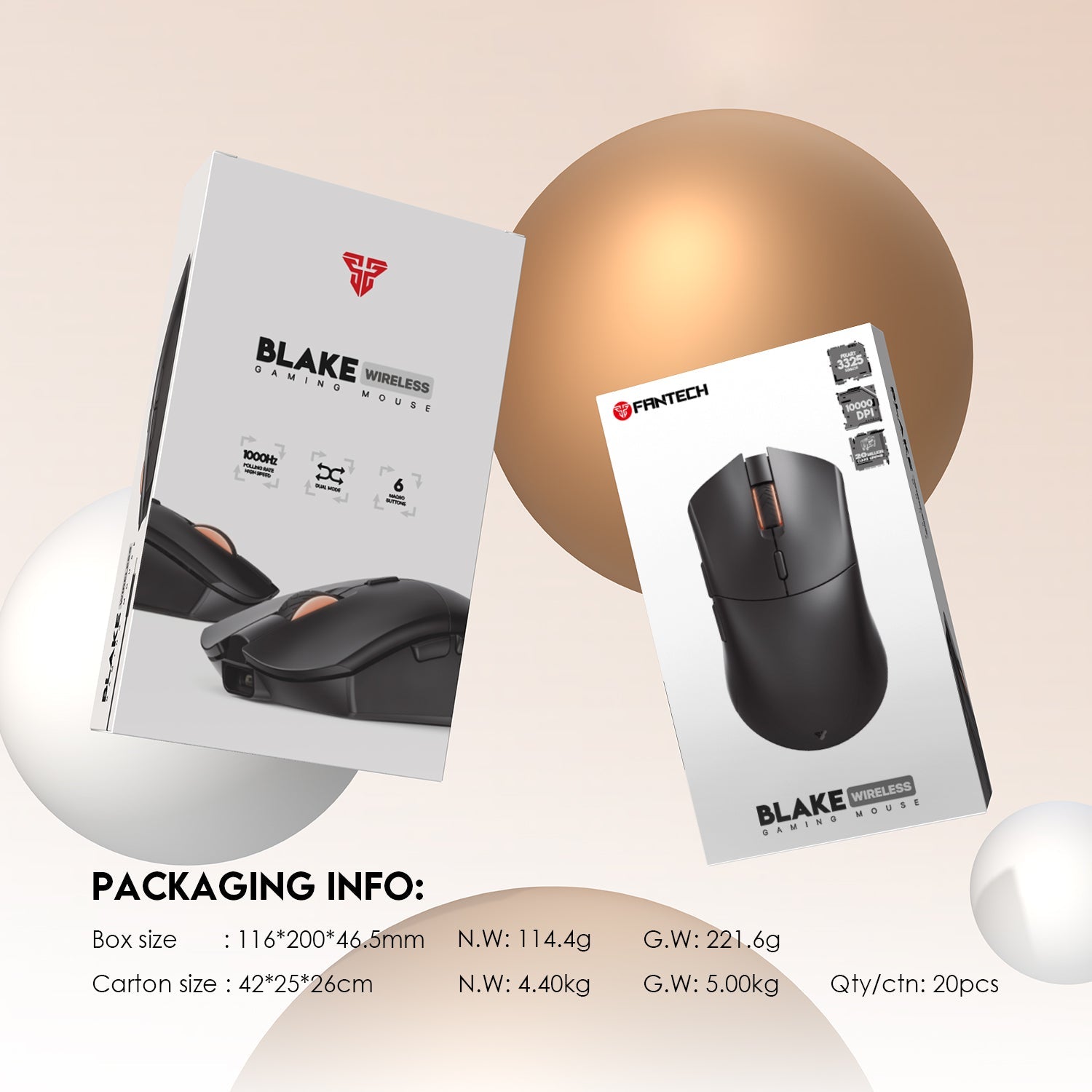 Fantech Blake WGC5 Wireless Gaming Mouse Mouse