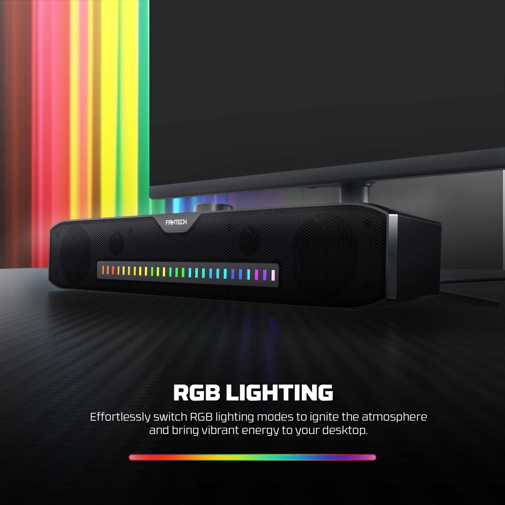 FANTECH GS303 GROOVE BAR DUAL MODE RGB LIGHTING GAMING SPEAKER Speakers