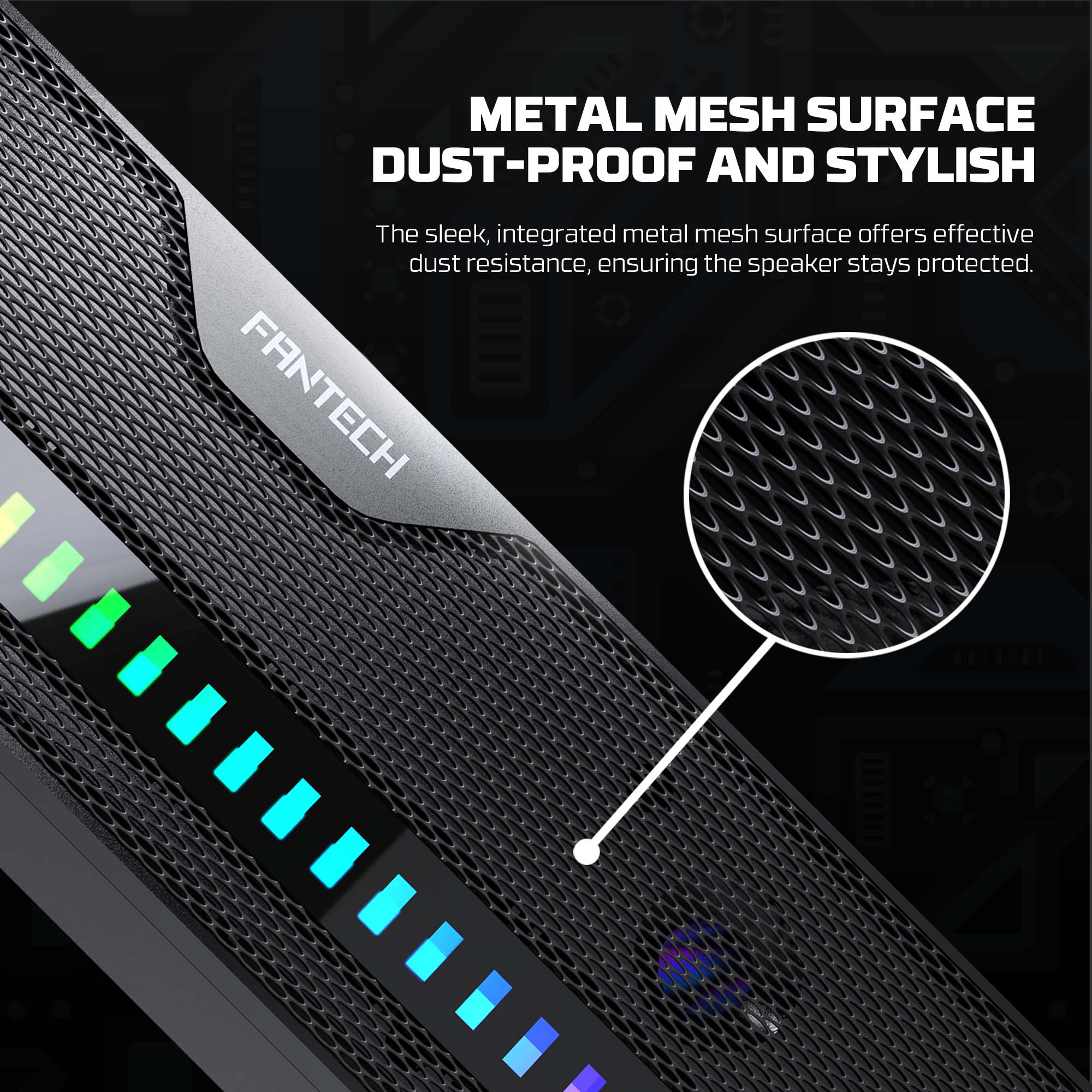 FANTECH GS303 GROOVE BAR DUAL MODE RGB LIGHTING GAMING SPEAKER Speakers