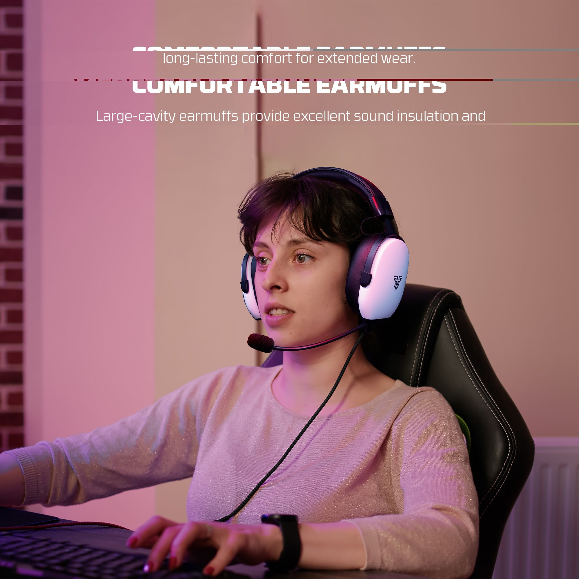 FANTECH HG30 CARBON 7.1 Surround Sound Gaming Headset White Headset 7.1