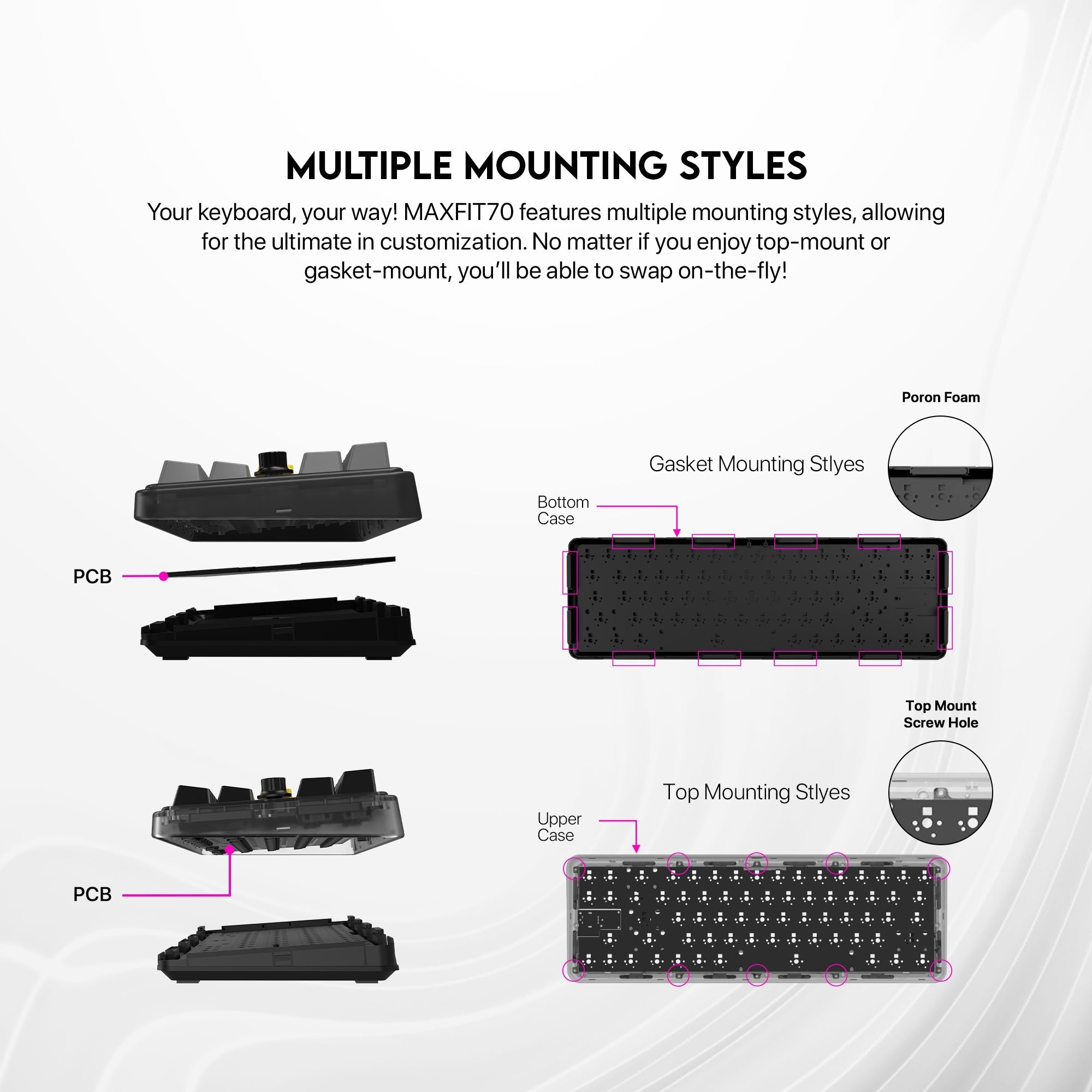 Fantech Maxfit70 MK911 Vibe Edition EPIC GREYSCALE Mechanical Gaming Keyboard