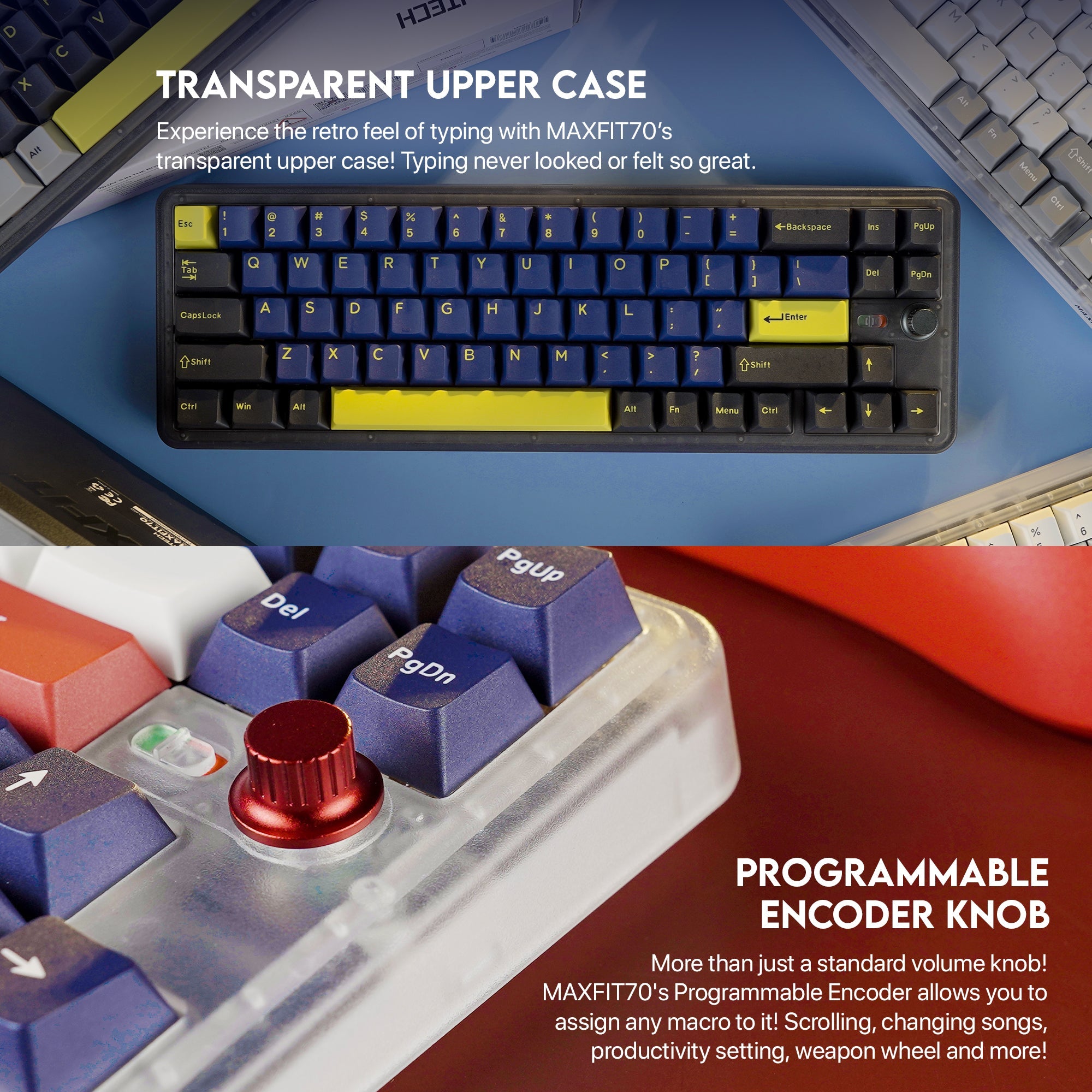 Fantech Maxfit70 MK911 Vibe Edition GRAND COBALT Mechanical Gaming Keyboard