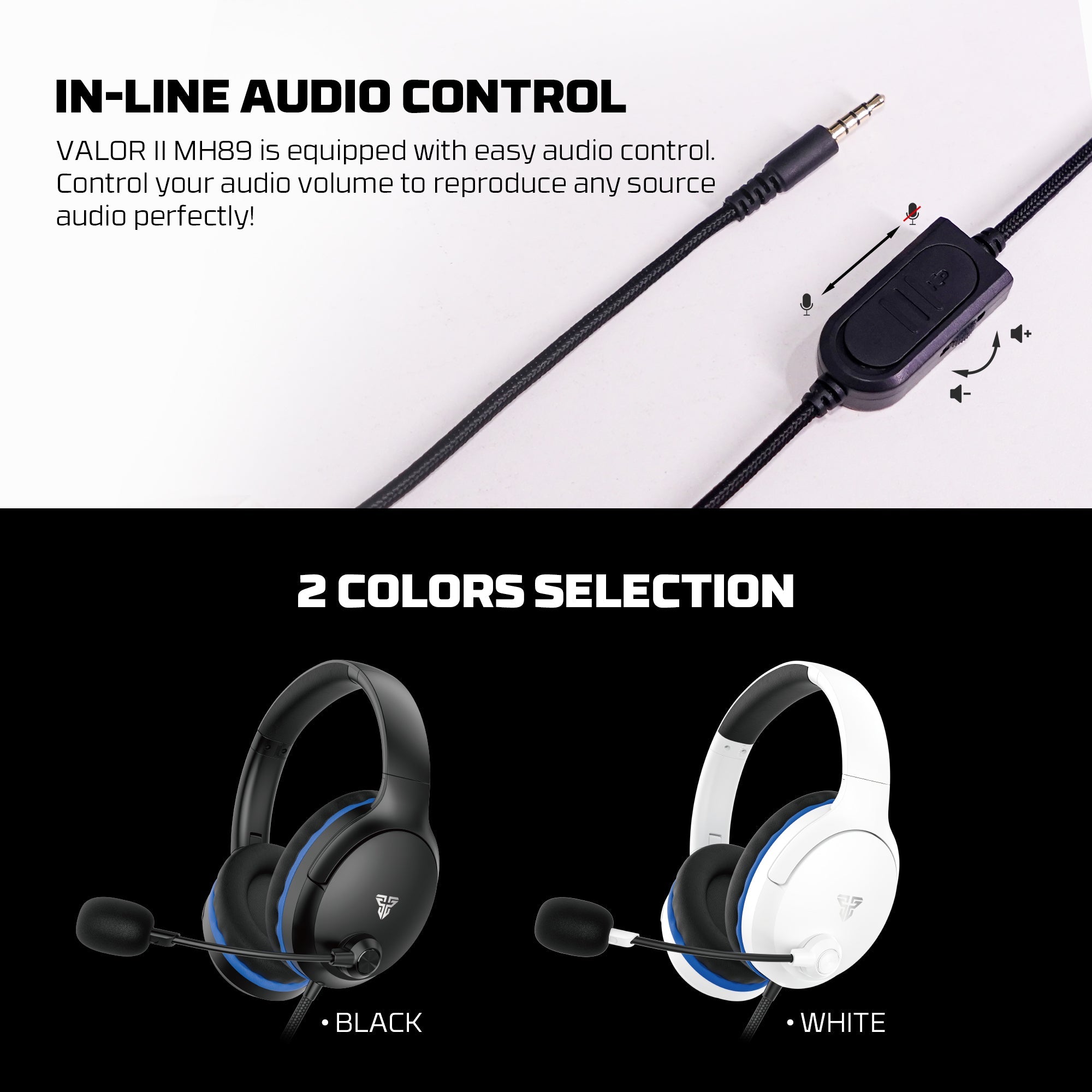 FANTECH MH89 VALOR II Multi Platform Gaming Headset Black Headset 3.5