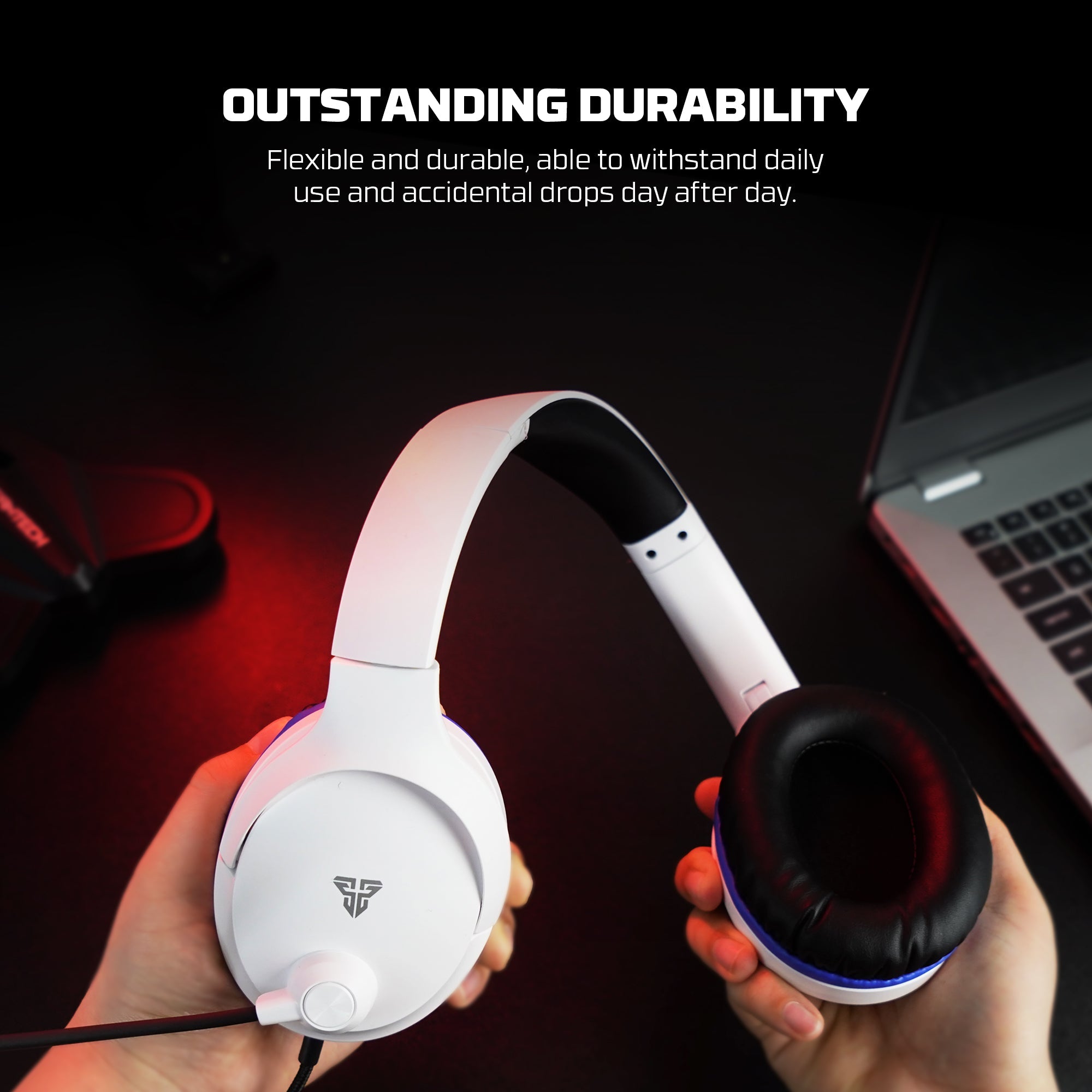 FANTECH MH89 VALOR II Multi Platform Gaming Headset White Headset 3.5