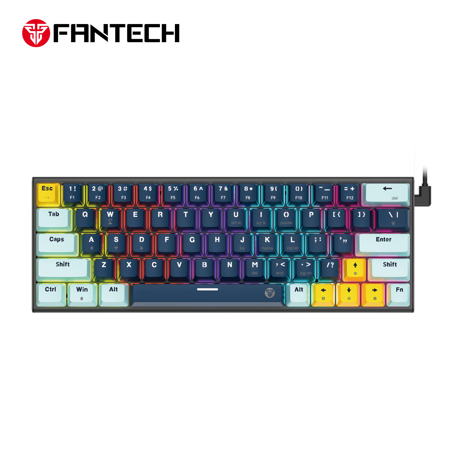 Fantech MK874 V2 Atom 63 Hot swappable Mechanical Keyboard Navy Blue Keyboard