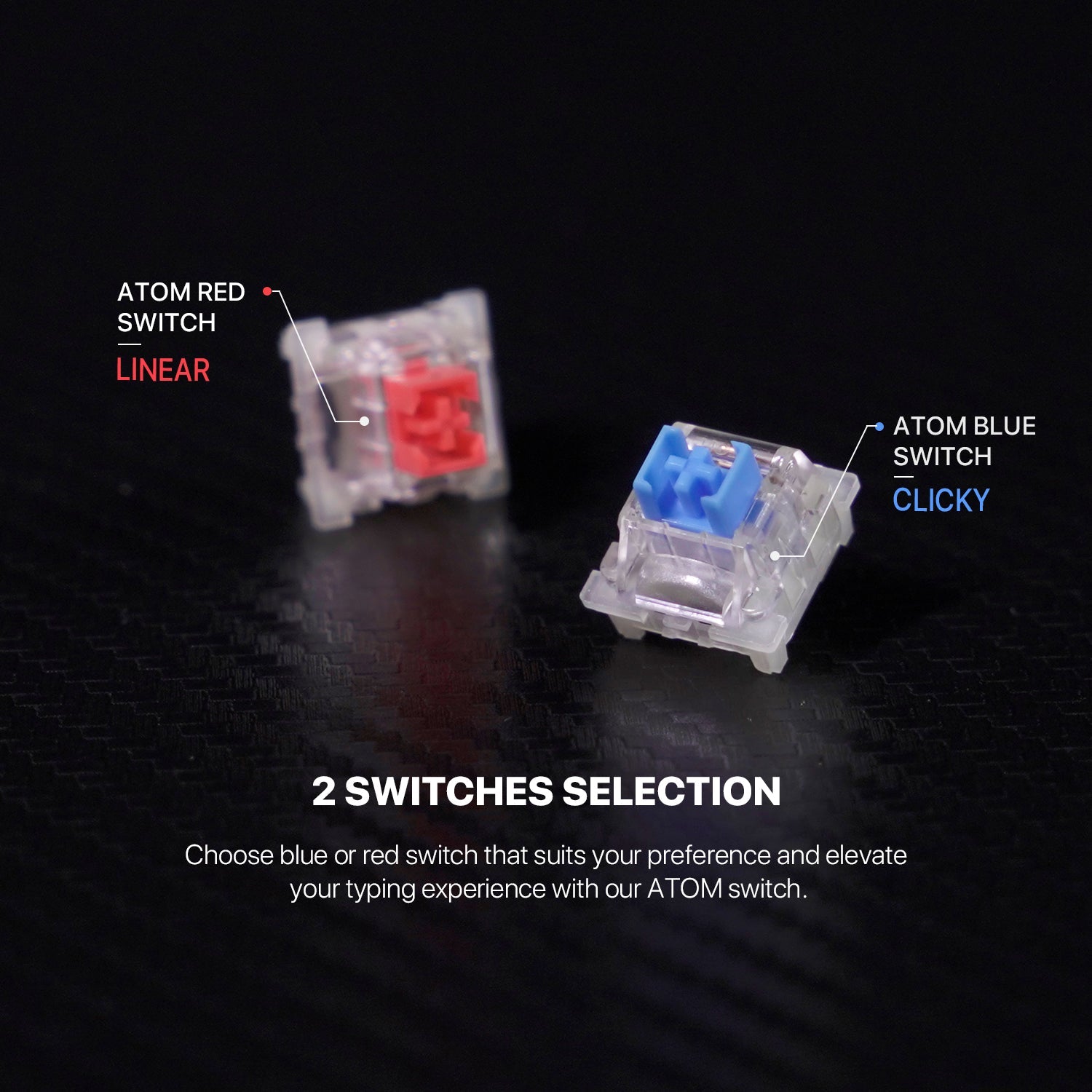 Fantech MK874 V2 Atom 63 Hot swappable Mechanical Keyboard Navy Blue Keyboard