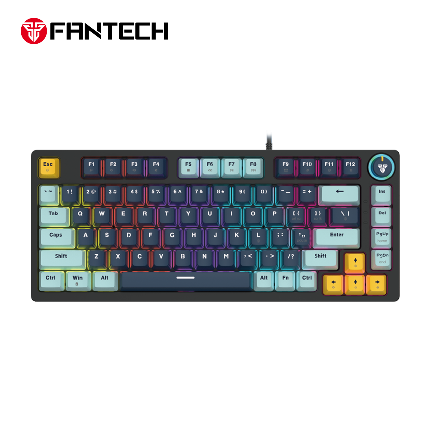 Fantech MK875V2 ATOM 81 RGB Mechanical Gaming Keyboard MIZU EDITION Navy Blue