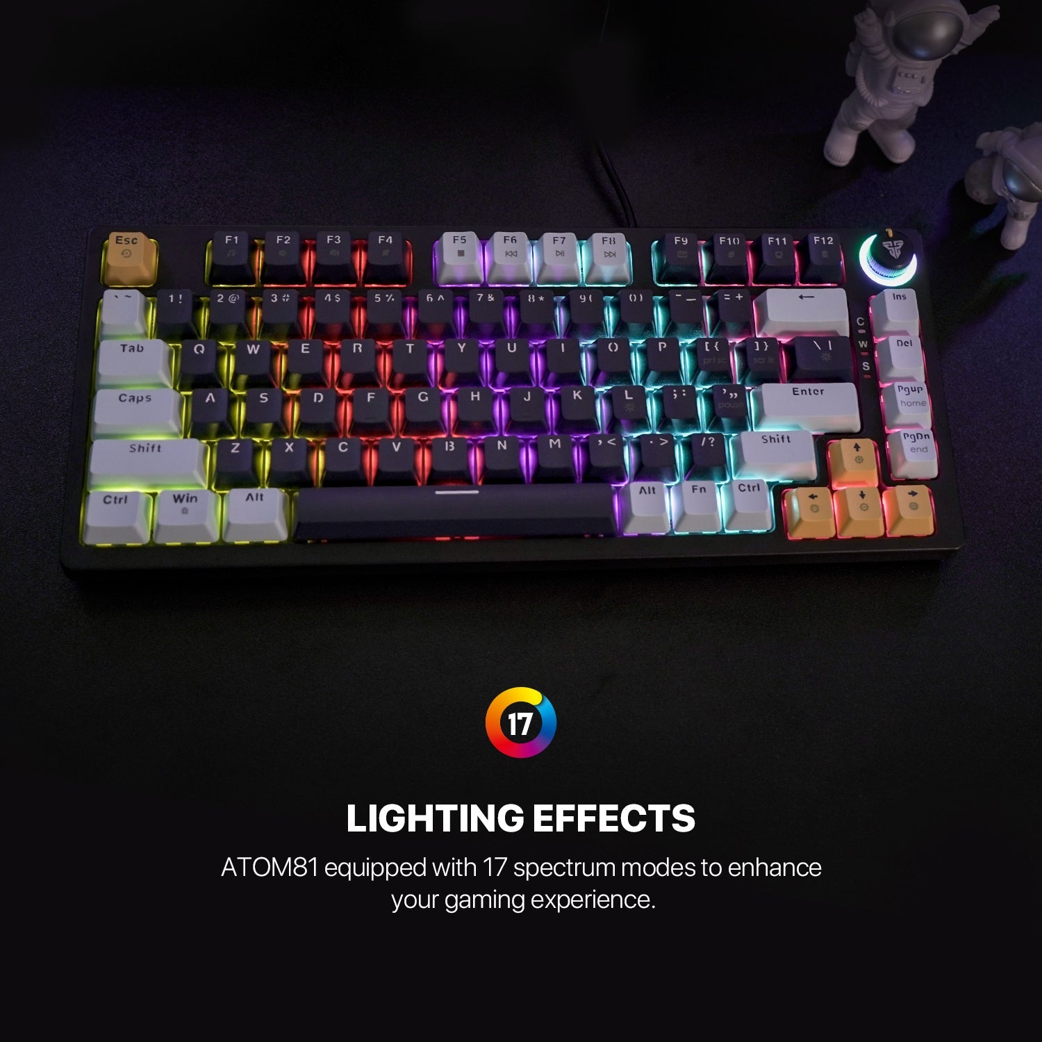 Fantech MK875V2 ATOM 81 RGB Mechanical Gaming Keyboard MIZU EDITION Navy Blue