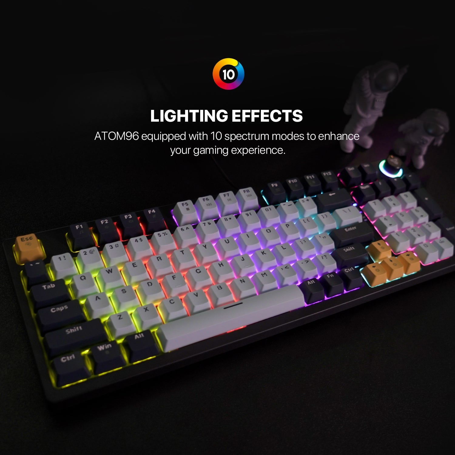 Fantech MK890V2 ATOM 96 RGB Mechanical Gaming Keyboard MIZU EDITION Navy Blue