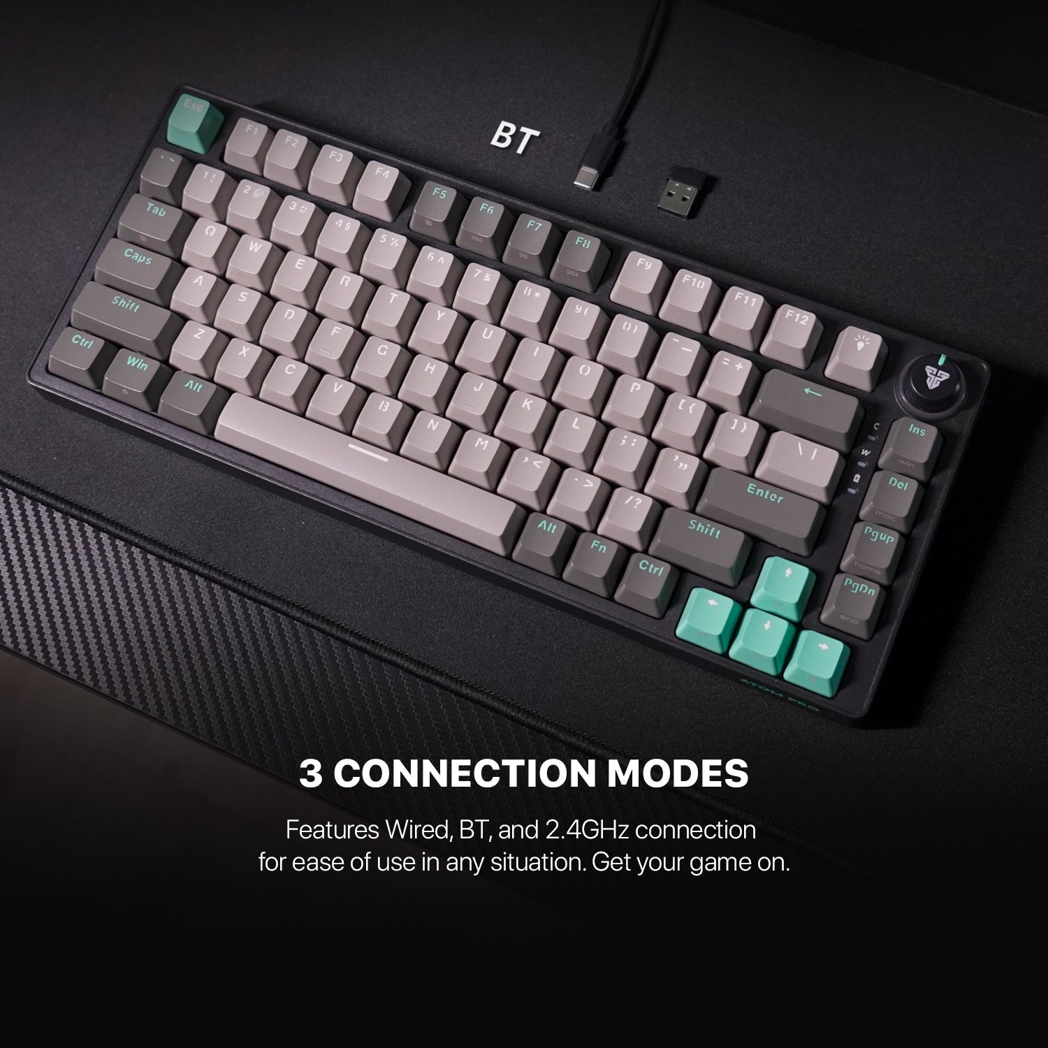 Fantech MK913 ATOM PRO83 RGB Bluetooth Wireless Gaming keyboard Saturn Keyboard