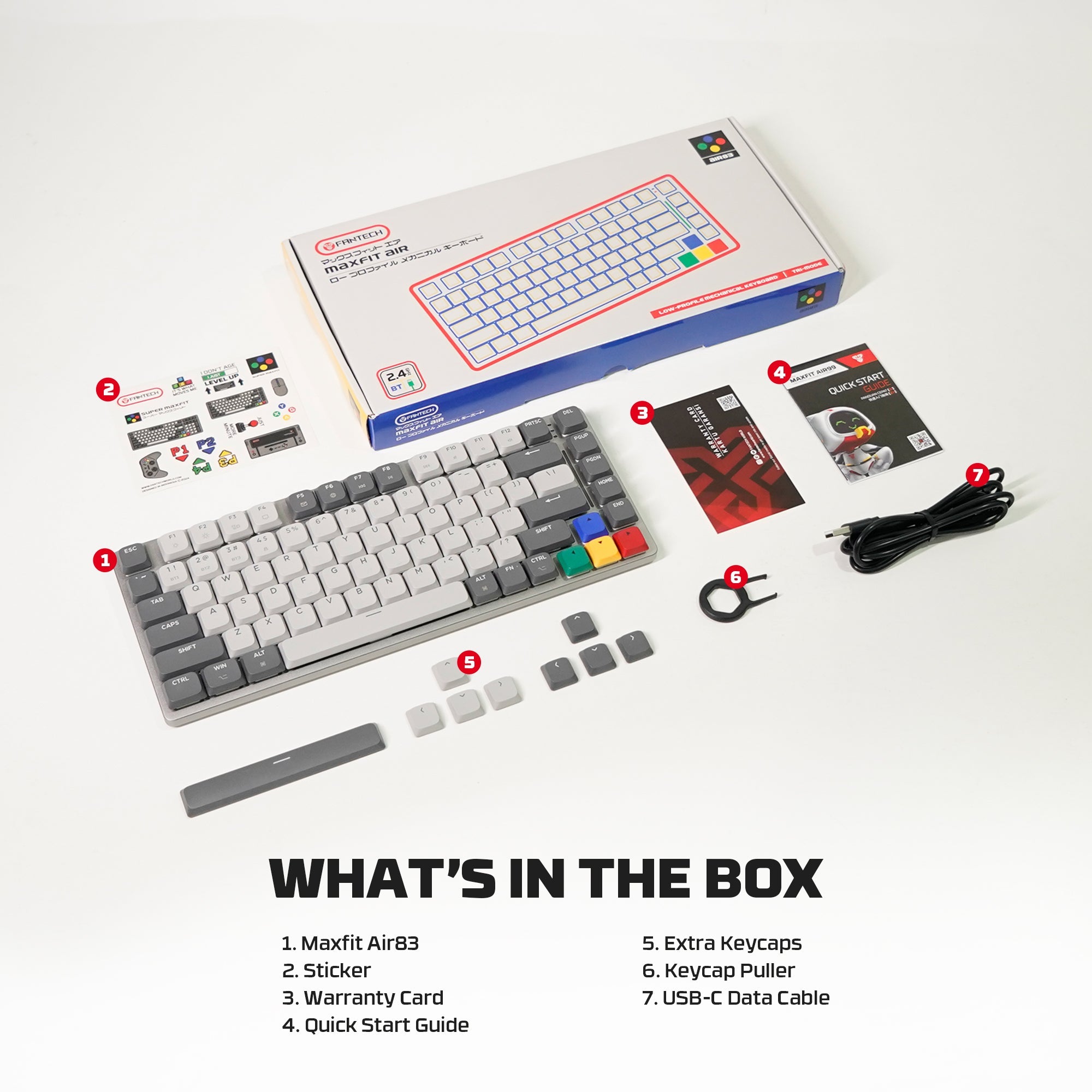 Fantech MK915 75% Low Profile Wireless Mechanical Keyboard (SUPER MAXFIT AIR83)