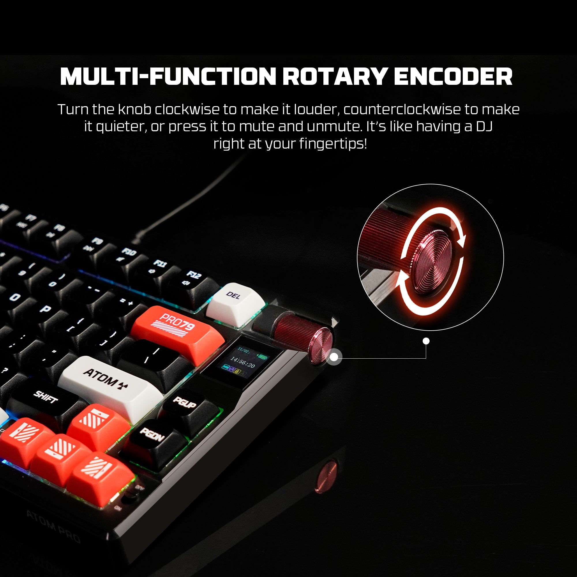 FANTECH MK917 ATOM PRO79 WIRELESS MECHANICAL GAMING KEYBOARD BLACK Keyboard
