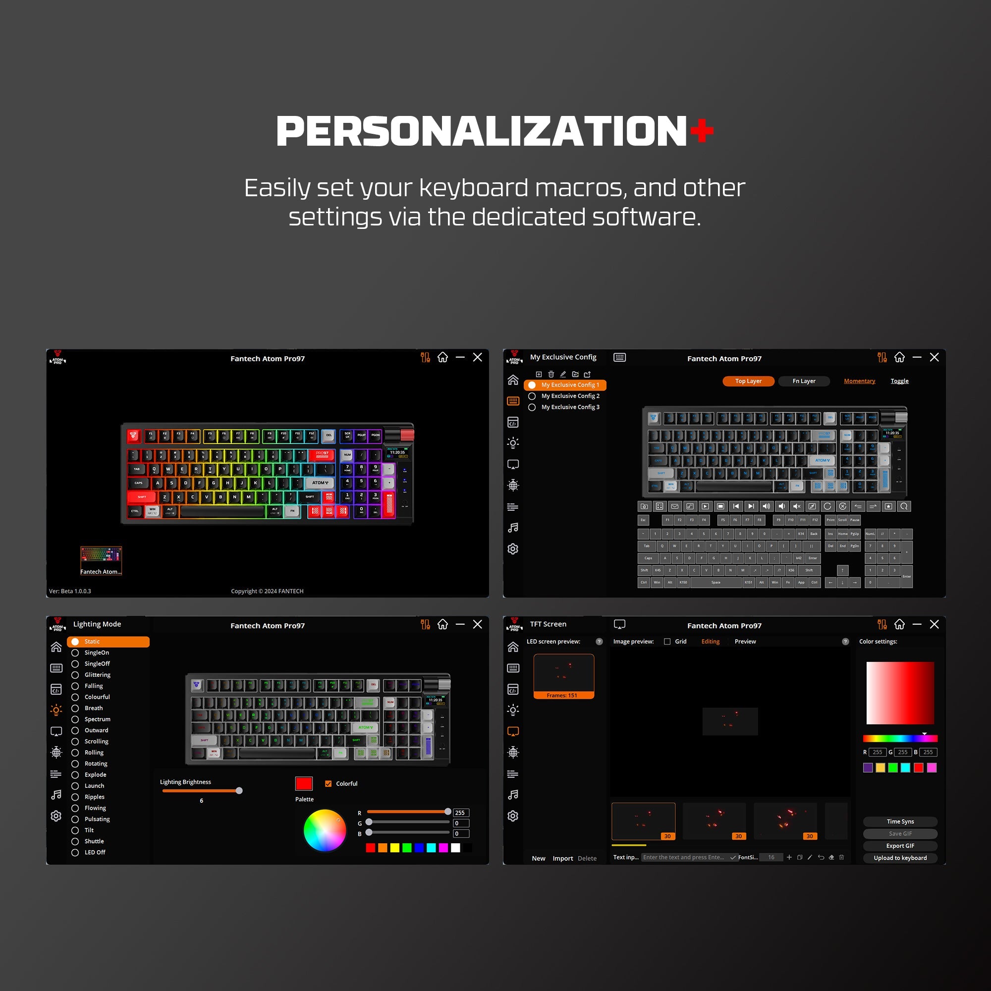 FANTECH MK918 ATOM PRO97 WIRELESS MECHANICAL GAMING KEYBOARD BLACK Keyboard