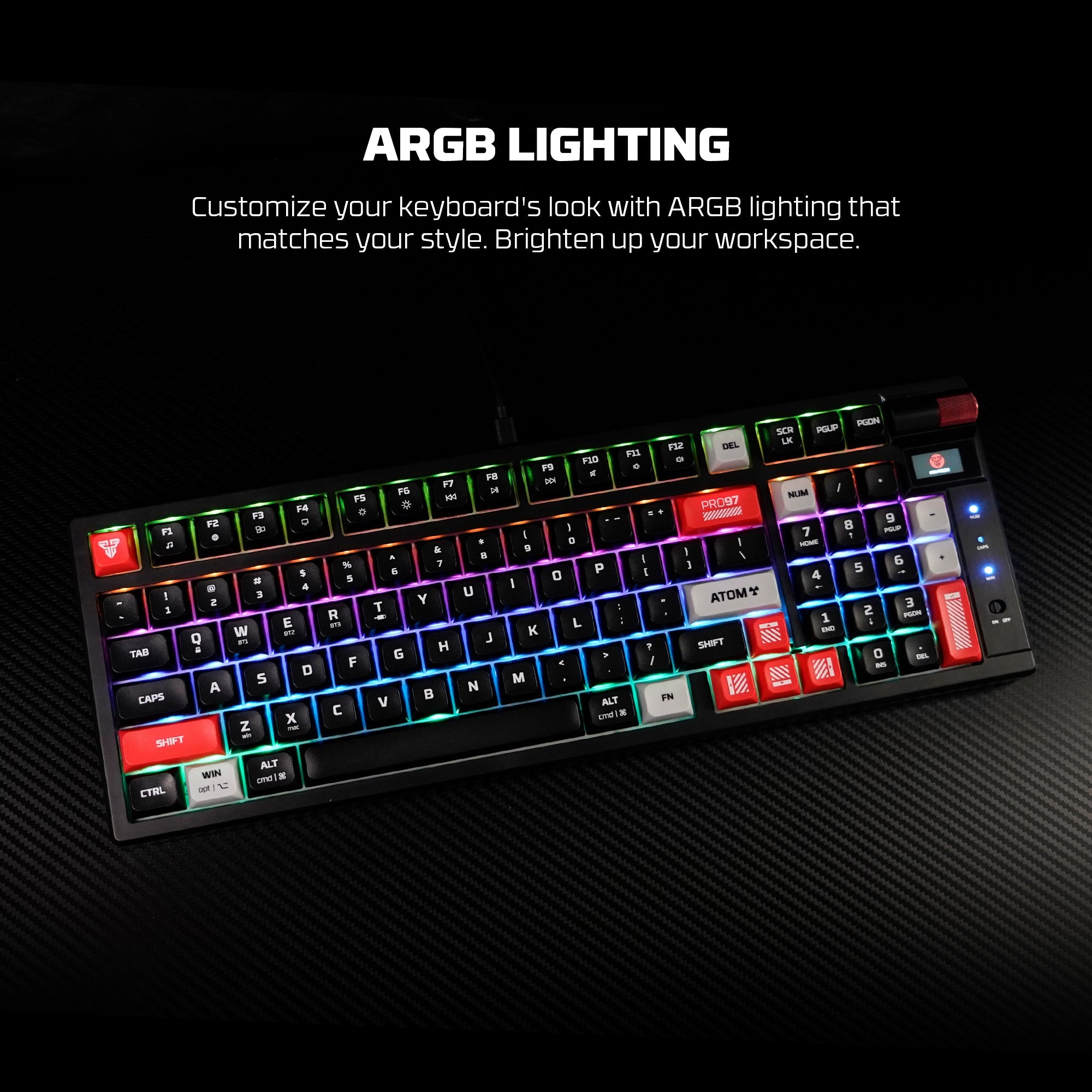 FANTECH MK918 ATOM PRO97 WIRELESS MECHANICAL GAMING KEYBOARD BLACK Keyboard