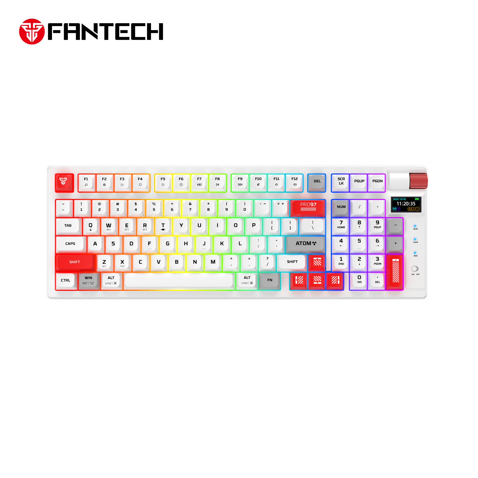 FANTECH MK918 ATOM PRO97 WIRELESS MECHANICAL GAMING KEYBOARD WHITE Keyboard