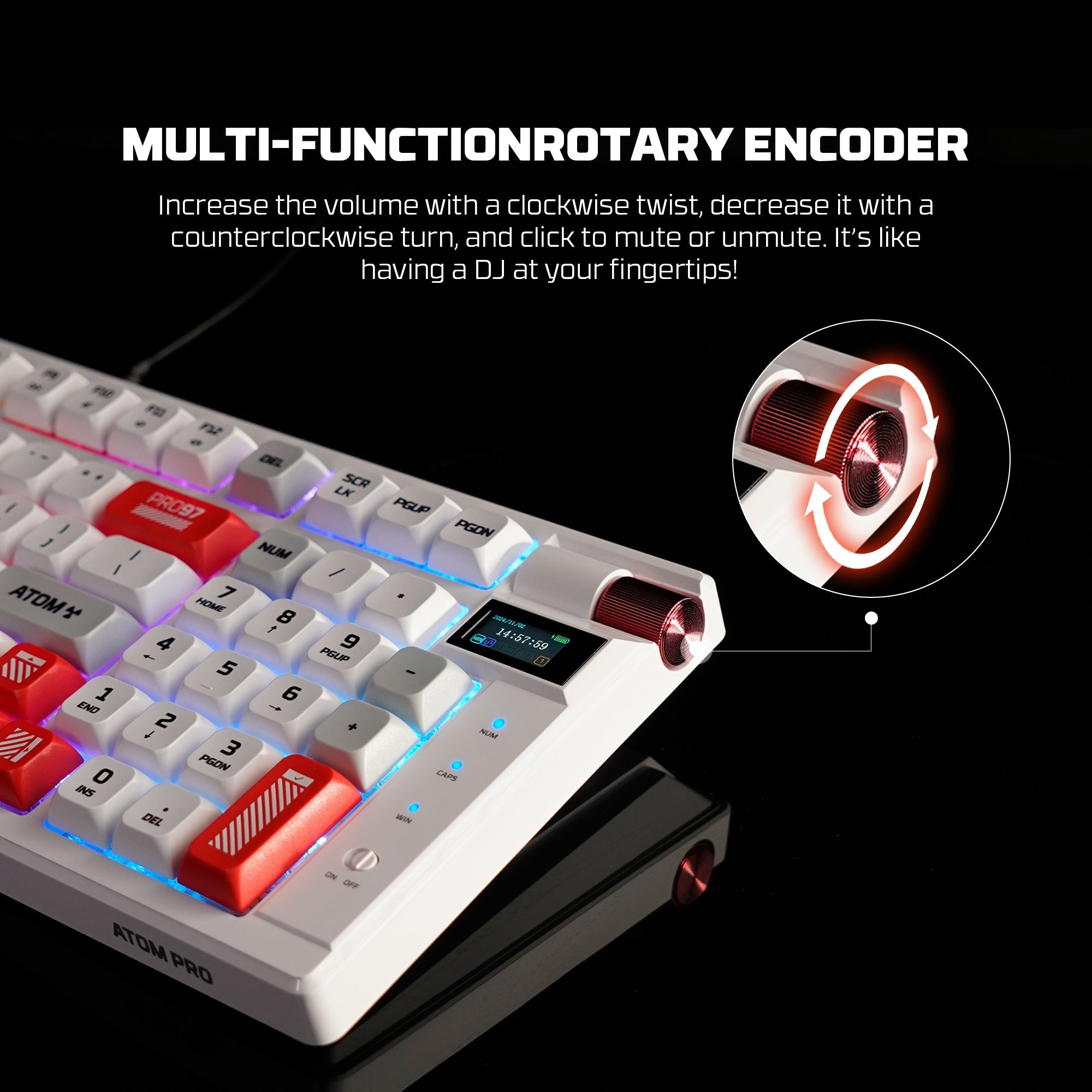 FANTECH MK918 ATOM PRO97 WIRELESS MECHANICAL GAMING KEYBOARD WHITE Keyboard