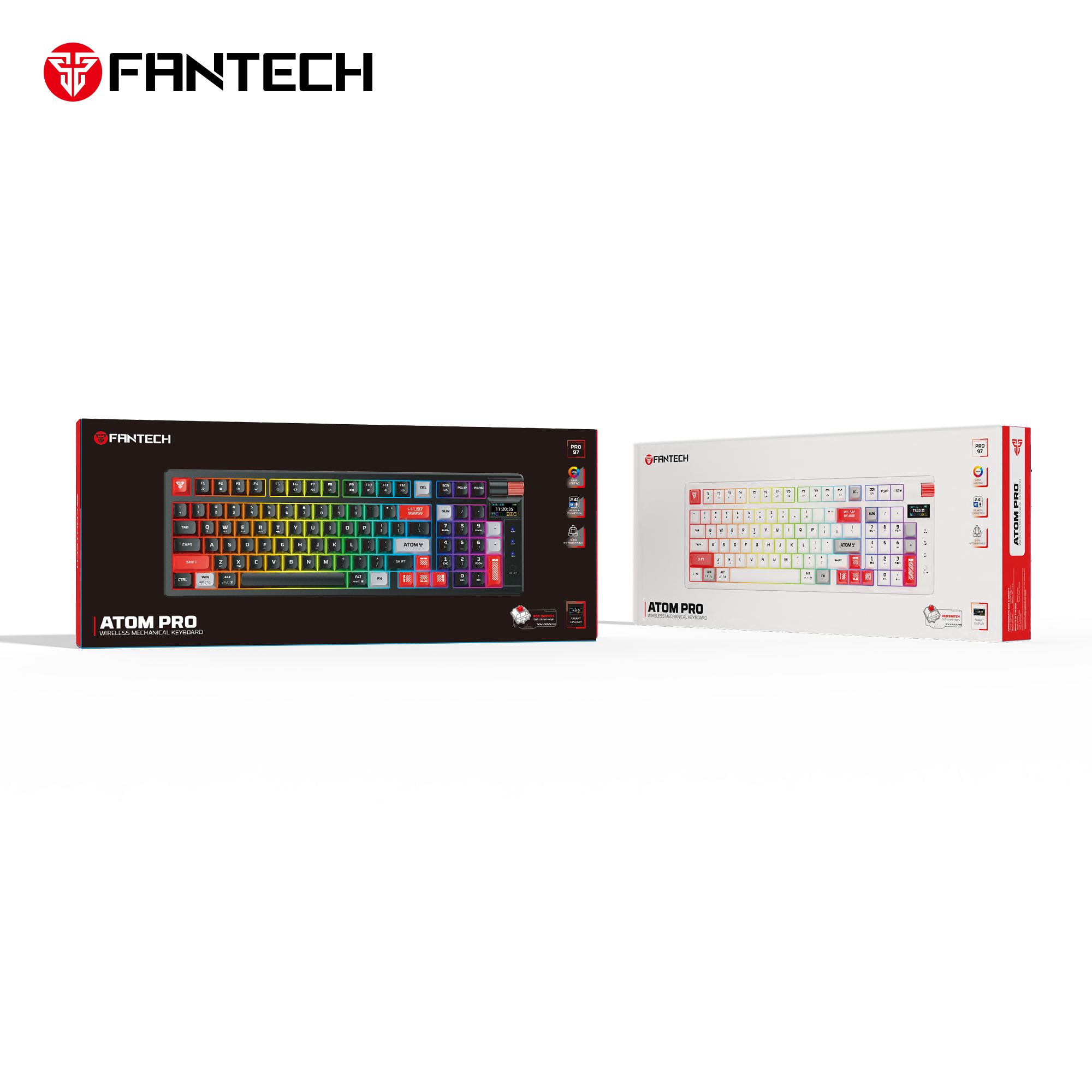 FANTECH MK918 ATOM PRO97 WIRELESS MECHANICAL GAMING KEYBOARD WHITE Keyboard