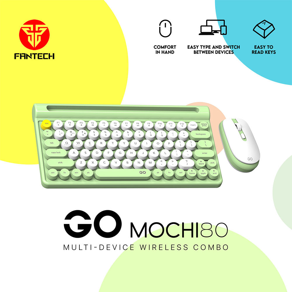 Fantech MOCHI 80Keys WK897 Wireless Keyboard Mouse Combo Set For Windows New