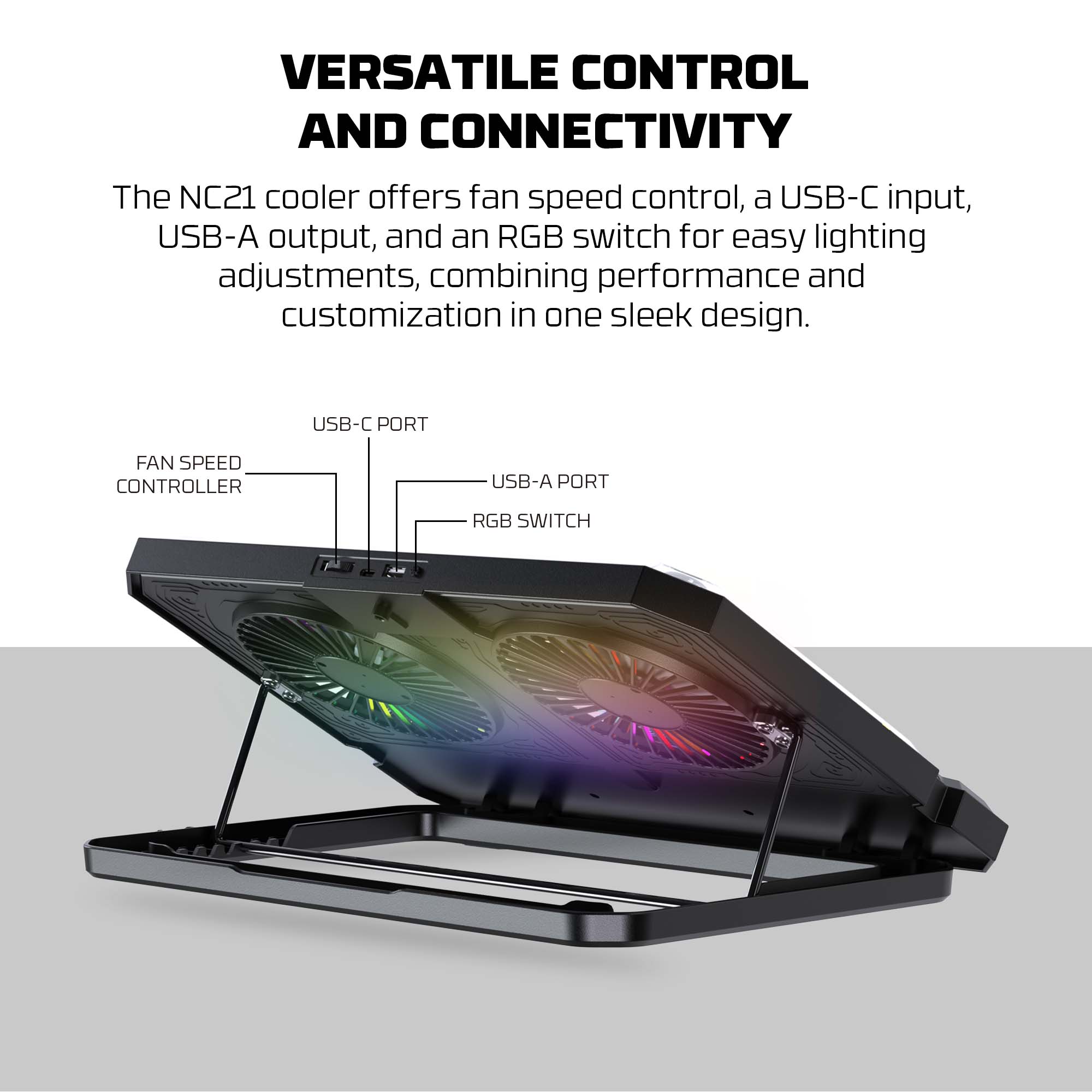 FANTECH NC21 NOTEBOOK COOLER LAPTOP COOLING PAD Cooling Stands